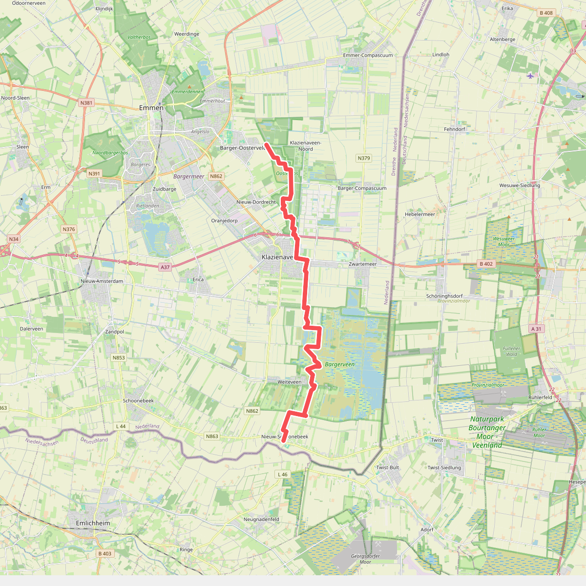 Barger-Oosterveld naar Nieuw-Schoonebeek "Het moeras" · NederRandpad etappe 4
