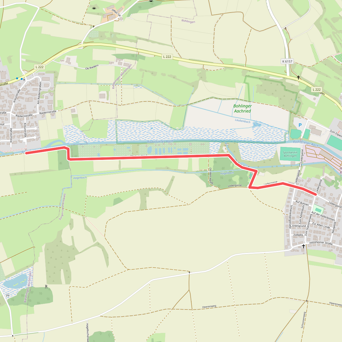 Worblingen Aachbrückle - Bohlingen Zum Stationenweg