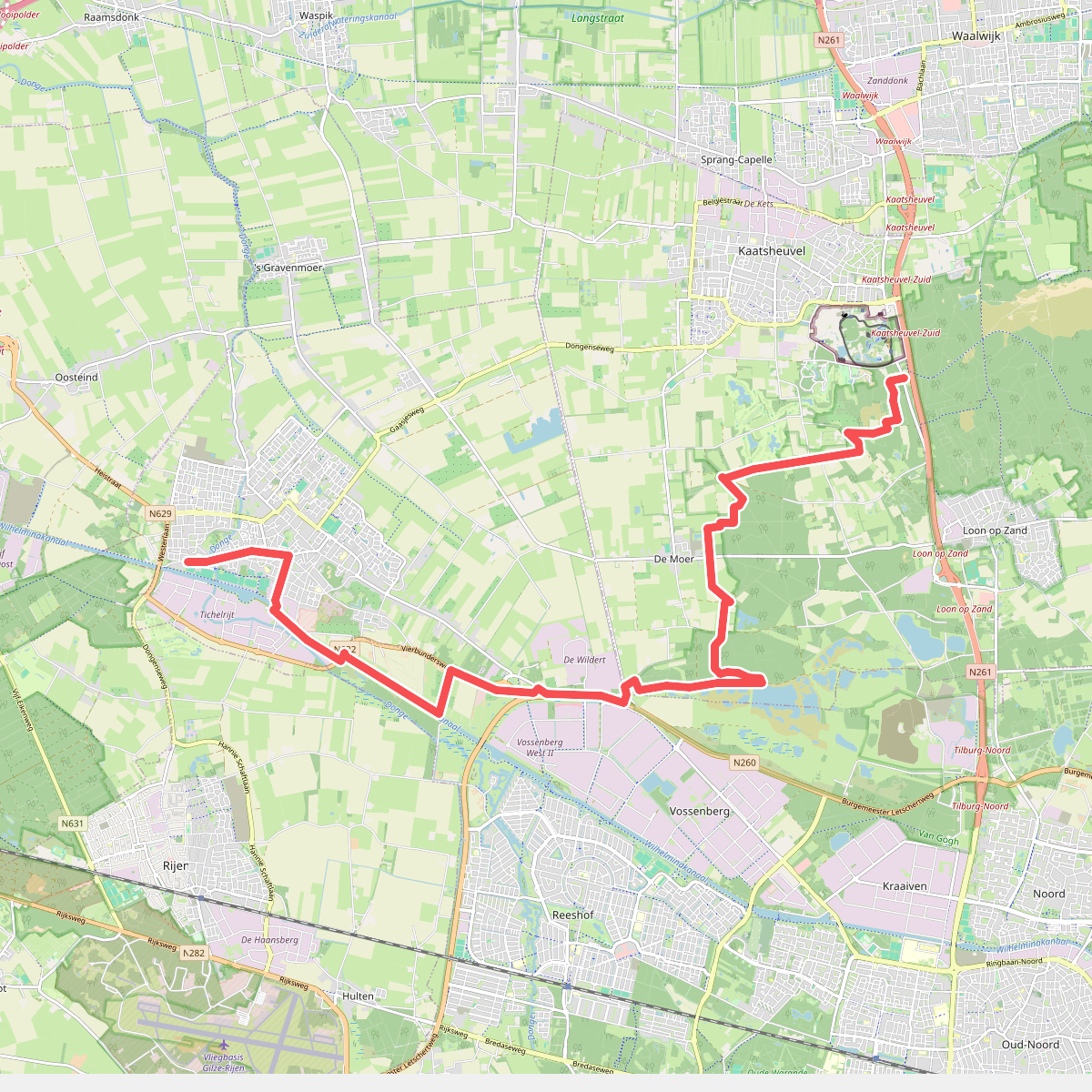 Dongen - De Efteling · Hertogenpad etappe 2