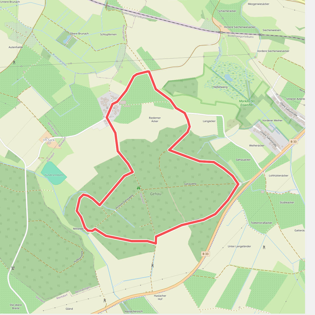 Wanderwege Markdorf: Hirschweg