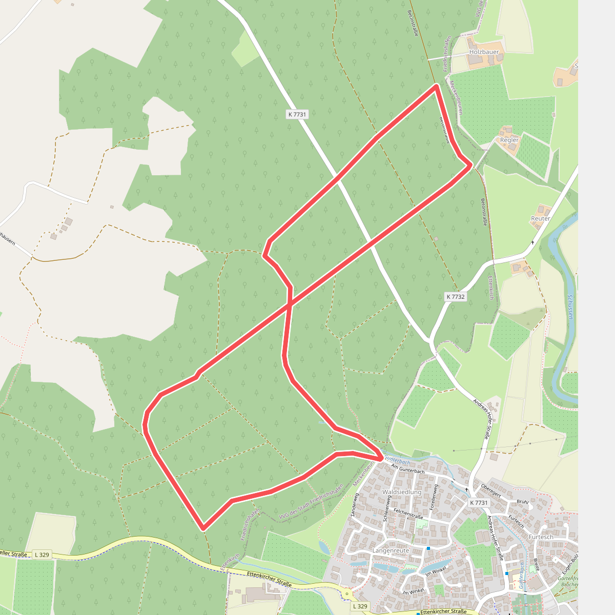 Nordic Walking Runde Brochenzeller Wald (5km)