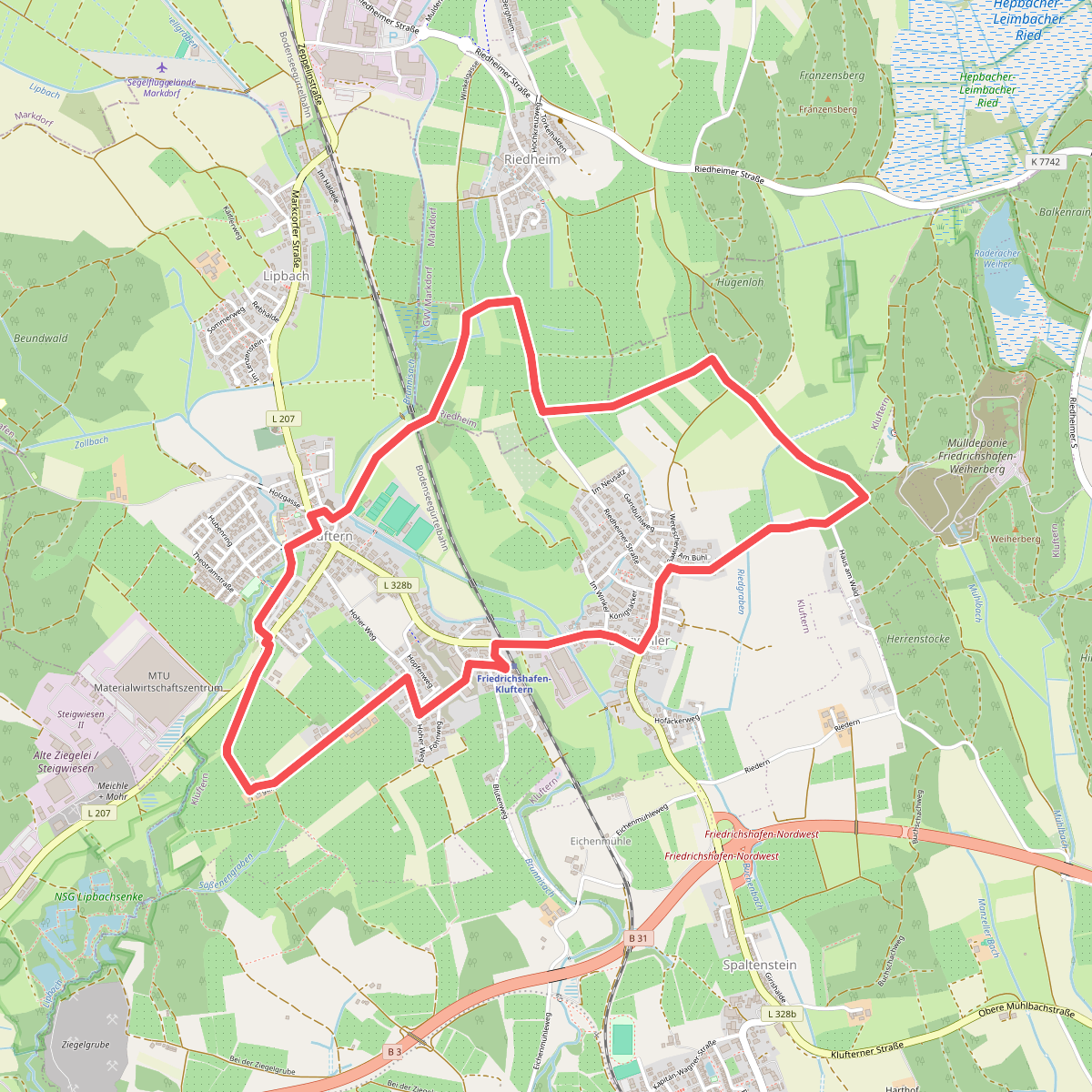 Ortsrundweg Kluftern - Südrunde