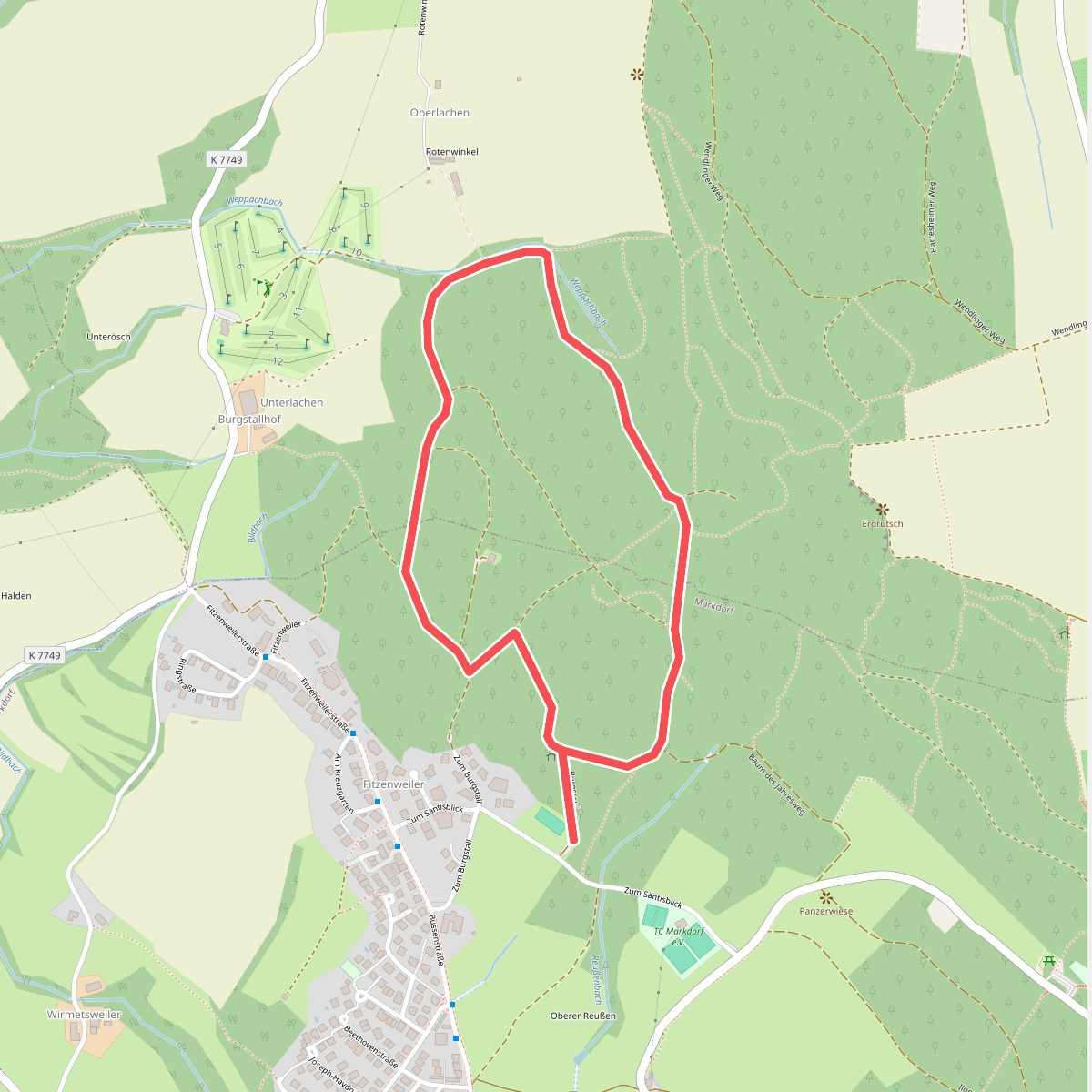 Wanderwege Markdorf: Fuchsweg