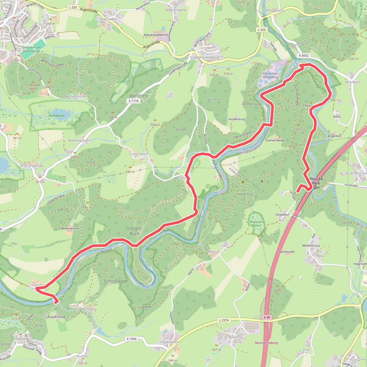 blaues Minus Flunau - Strohdorf