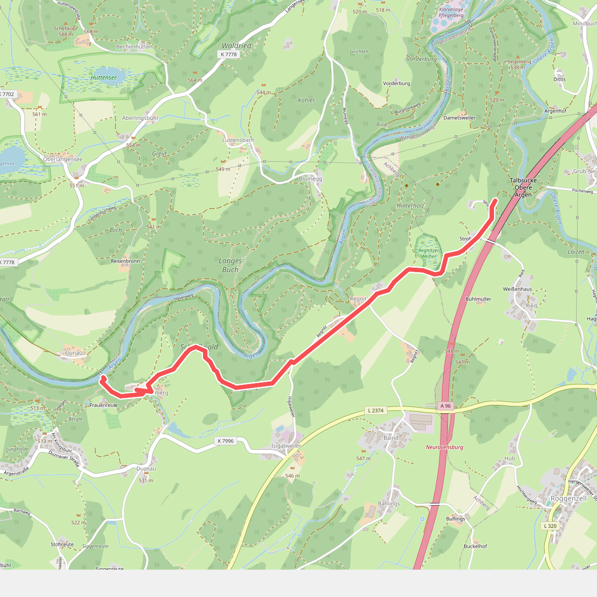 Nebenweg des Schwäbischen Albvereins (blauer Balken)
