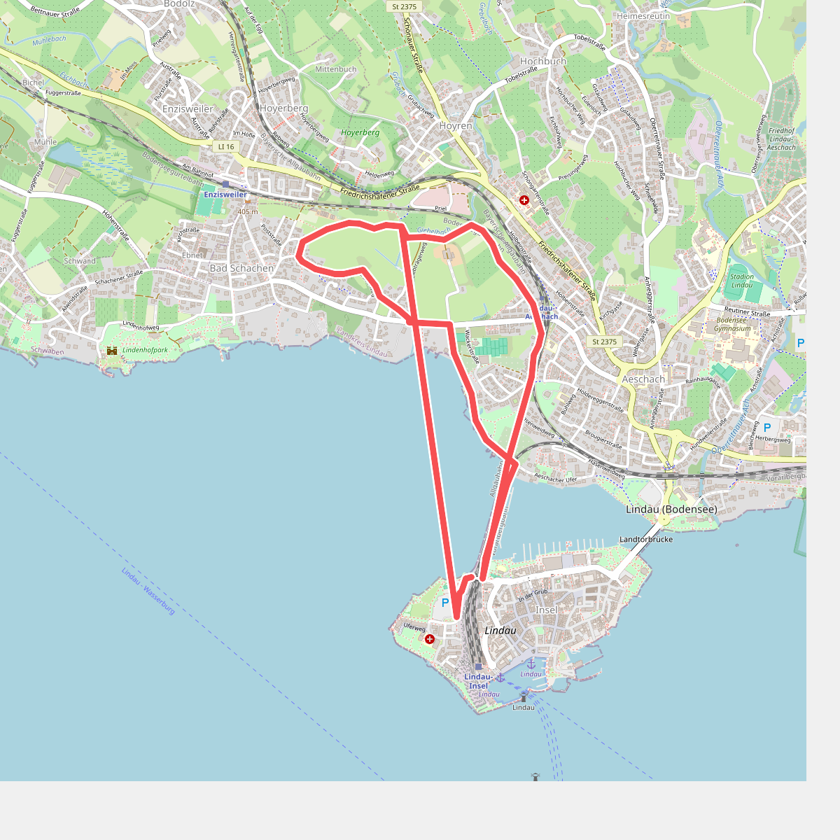 Nordic-Walking Bayerischer Bodensee Lindau R11 : Schachener Runde