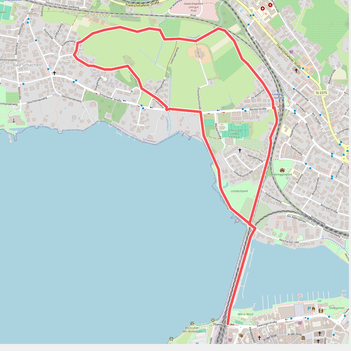 Nordic-Walking Bayerischer Bodensee Lindau R11 : Schachener Runde