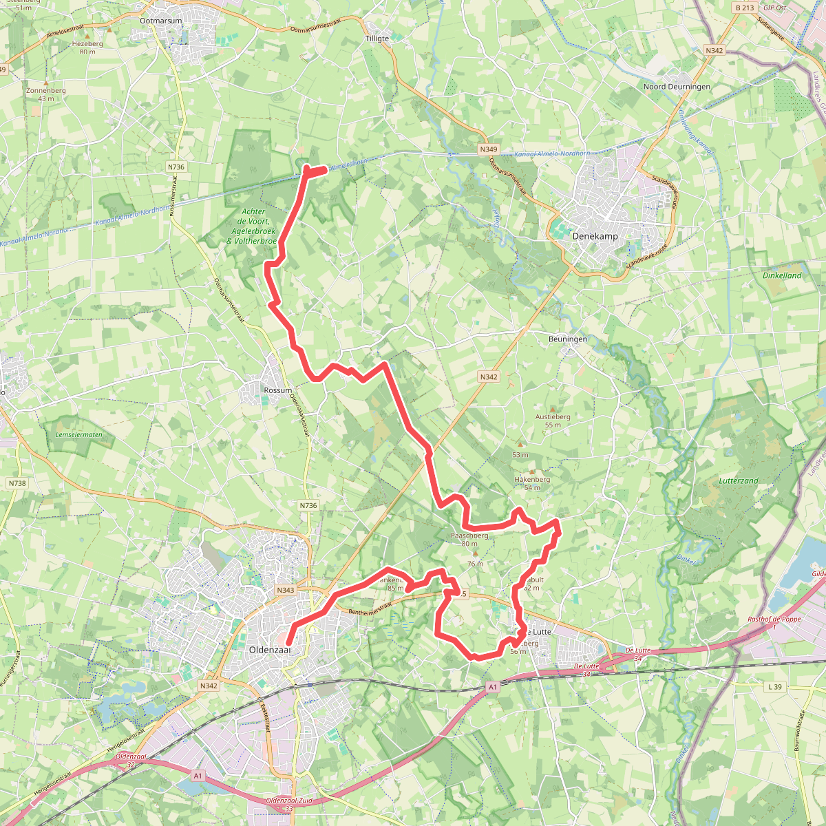 Oldenzaal - De Lutte - Rossum · Hilligenpad etappe 2