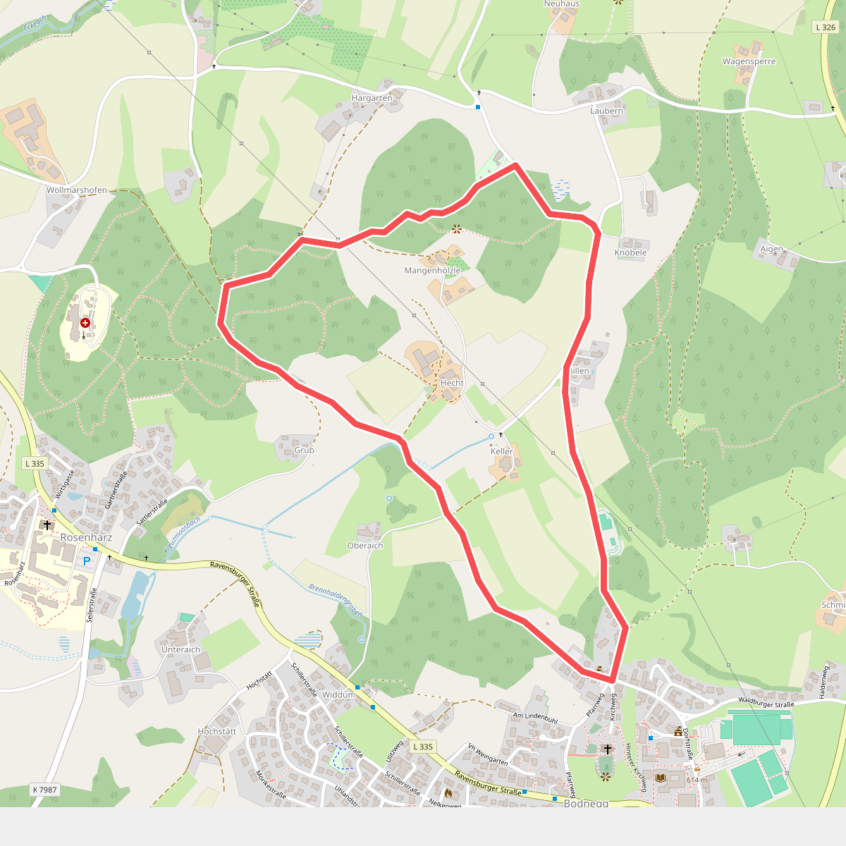 Rundwanderweg 1 der Gemeinde Bodnegg