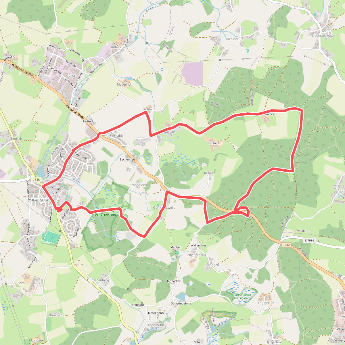 Rundwanderweg 2 Gemeinde Grünkraut