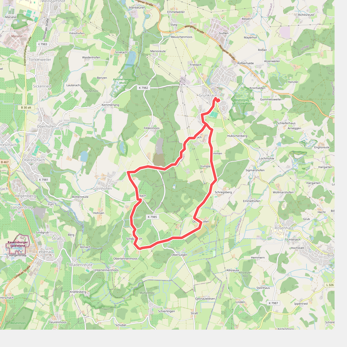 Rundwanderweg 5 Gemeinde Grünkraut