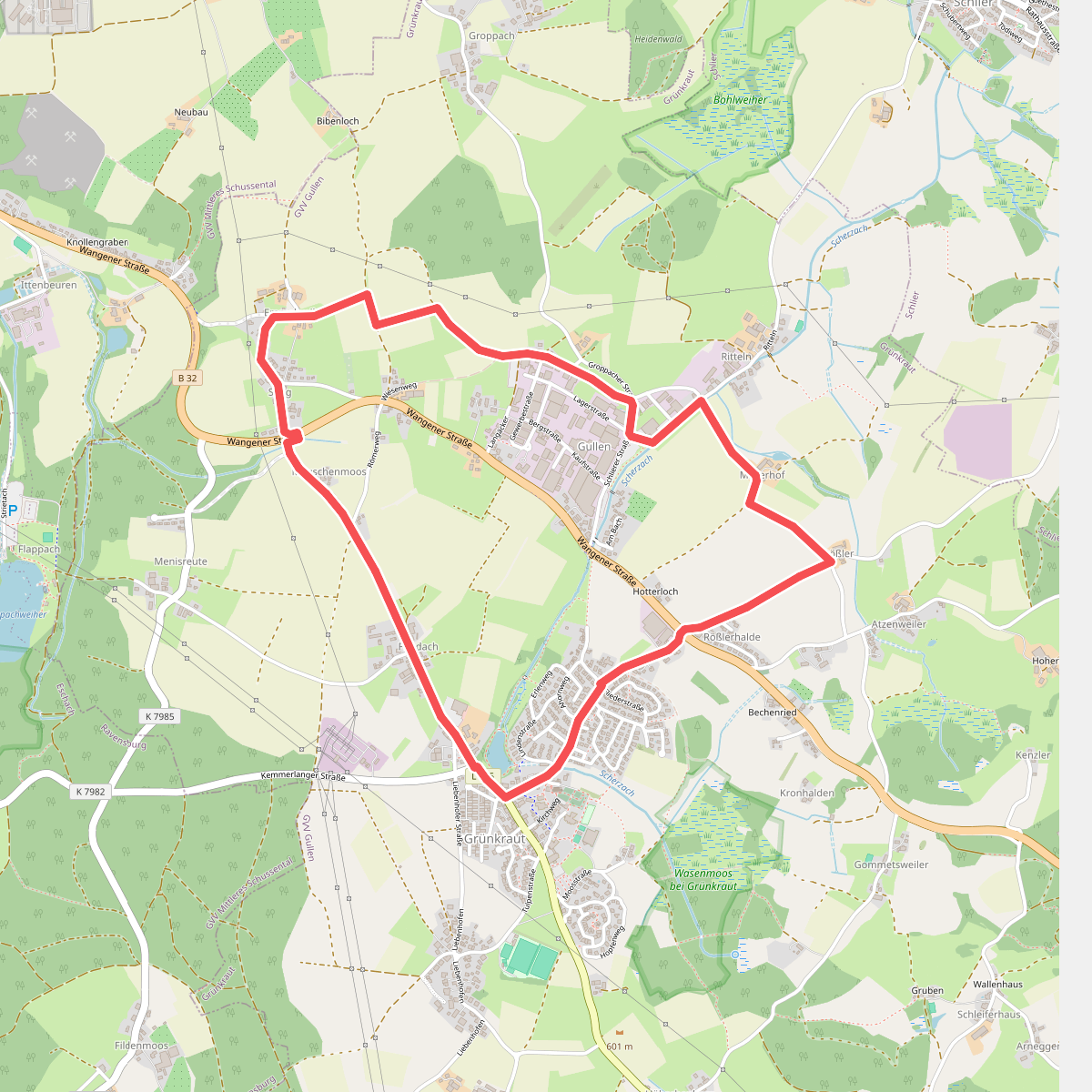 Rundwanderweg 7 Gemeinde Grünkraut