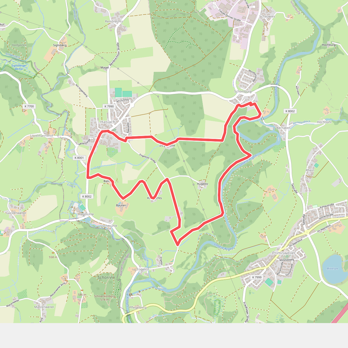 Wanderweg 12 Wangen im Allgäu