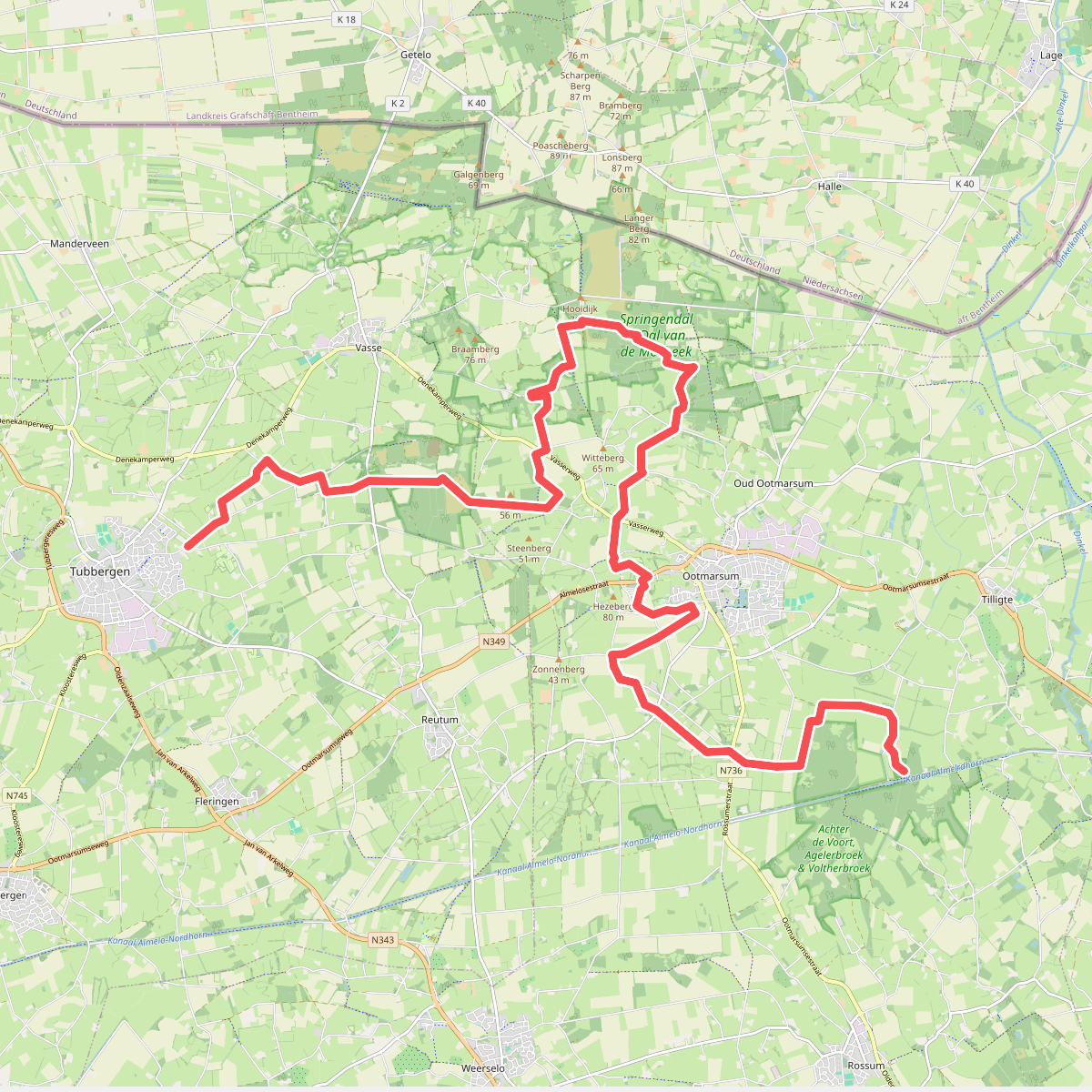 Rossum - Dal van Mosbeek - Tubbergen · Hilligenpad etappe 3