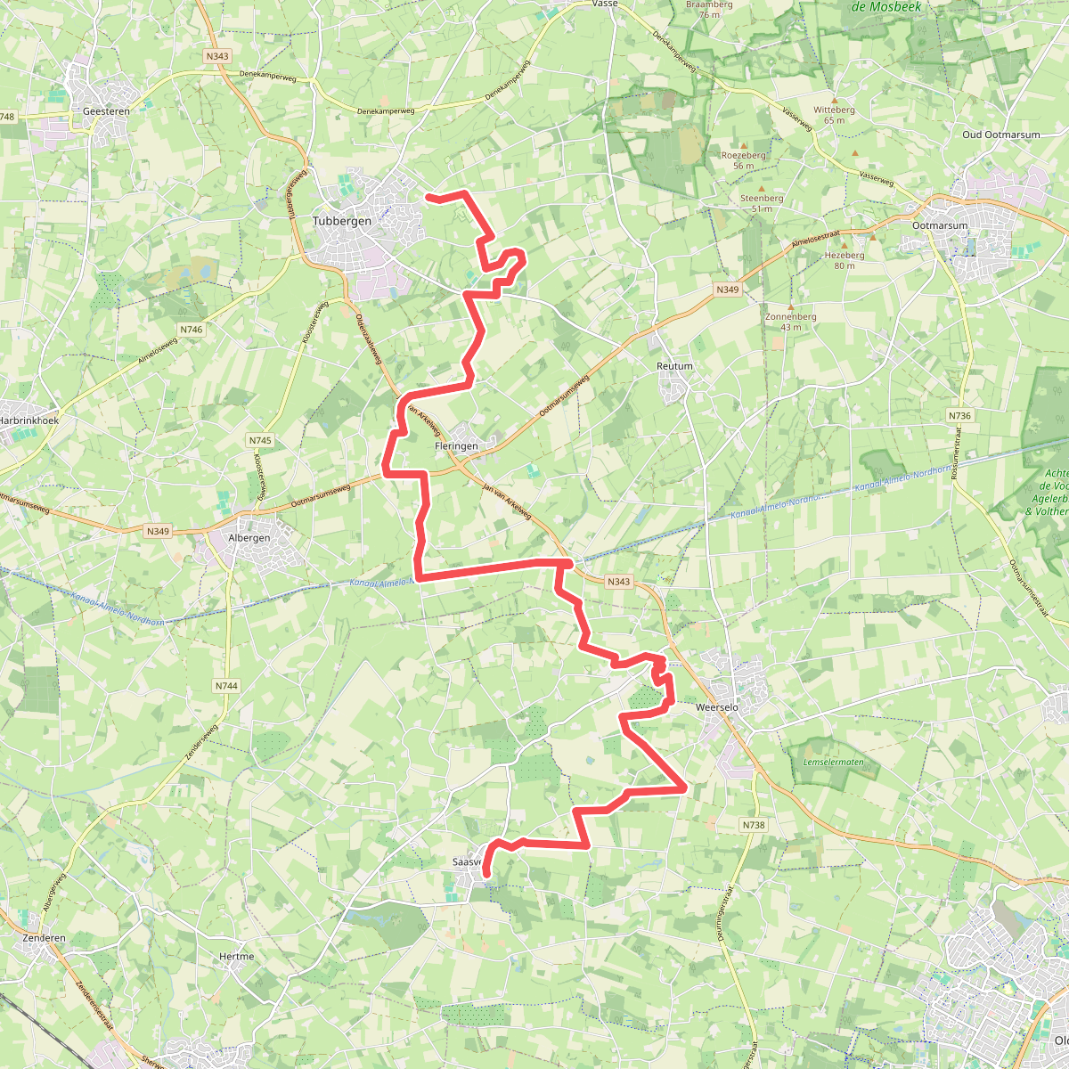 Tubbergen - Saasveld · Hilligenpad etappe 4