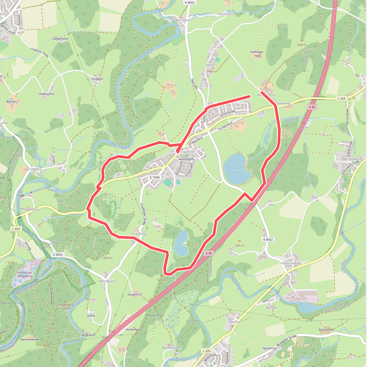 Wanderweg 11 Wangen im Allgäu