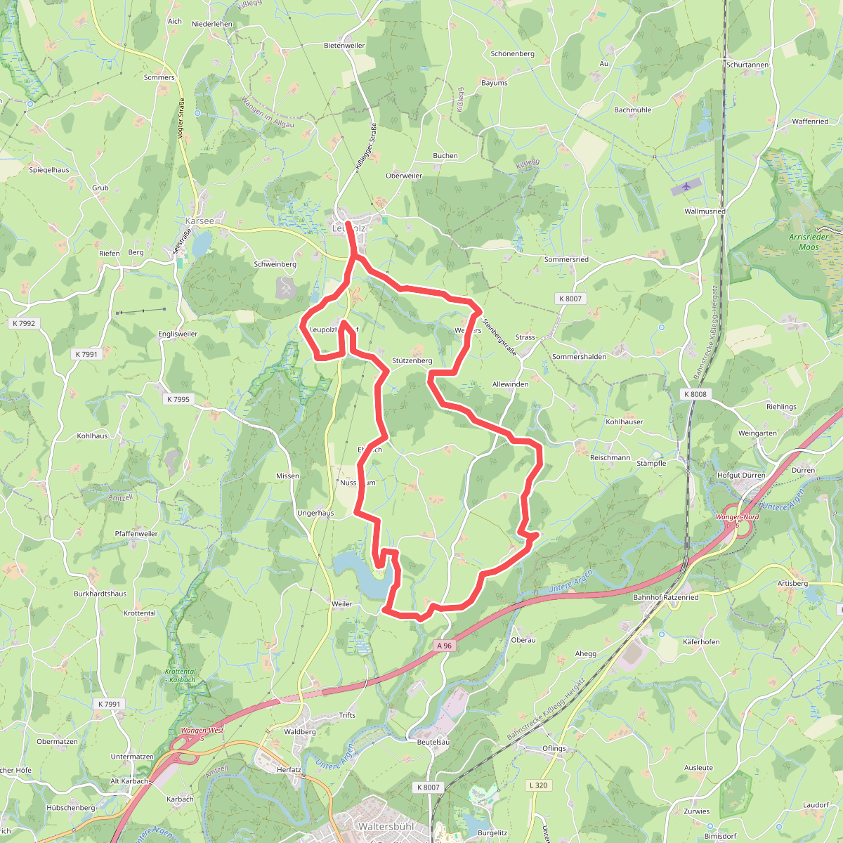 Wanderweg 14 Wangen im Allgäu