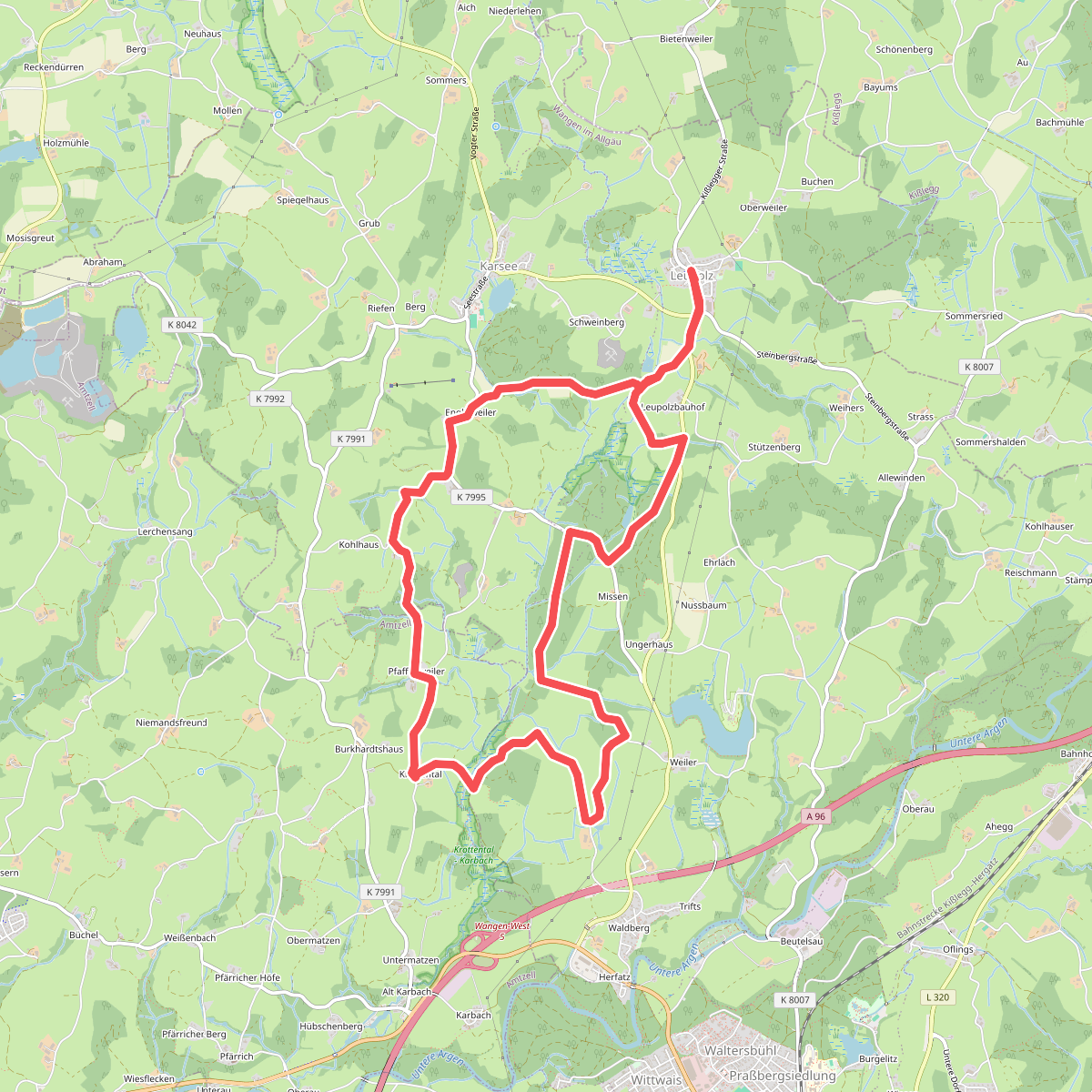 Wanderweg 15 Wangen im Allgäu