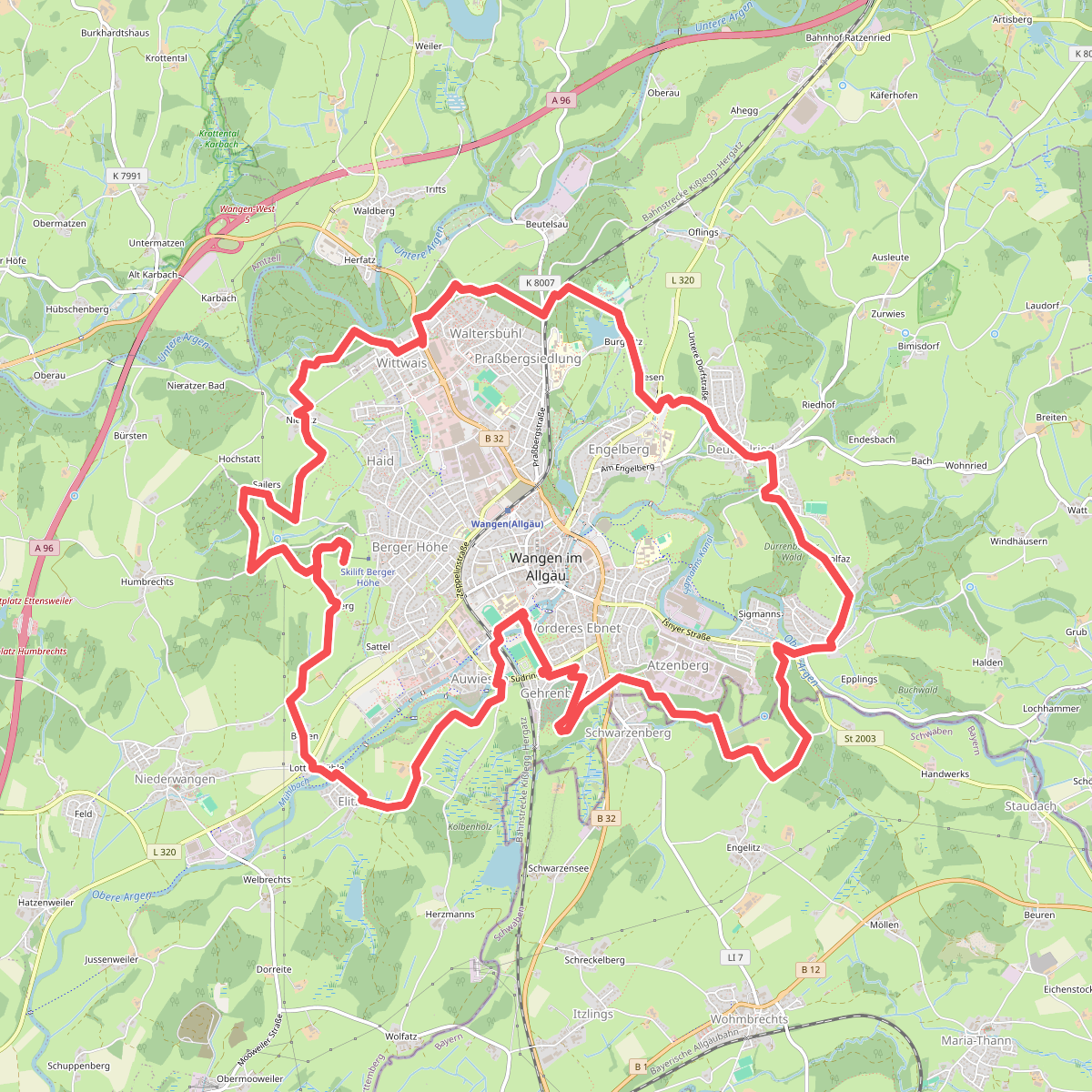 Wanderweg 1 Wangen im Allgäu
