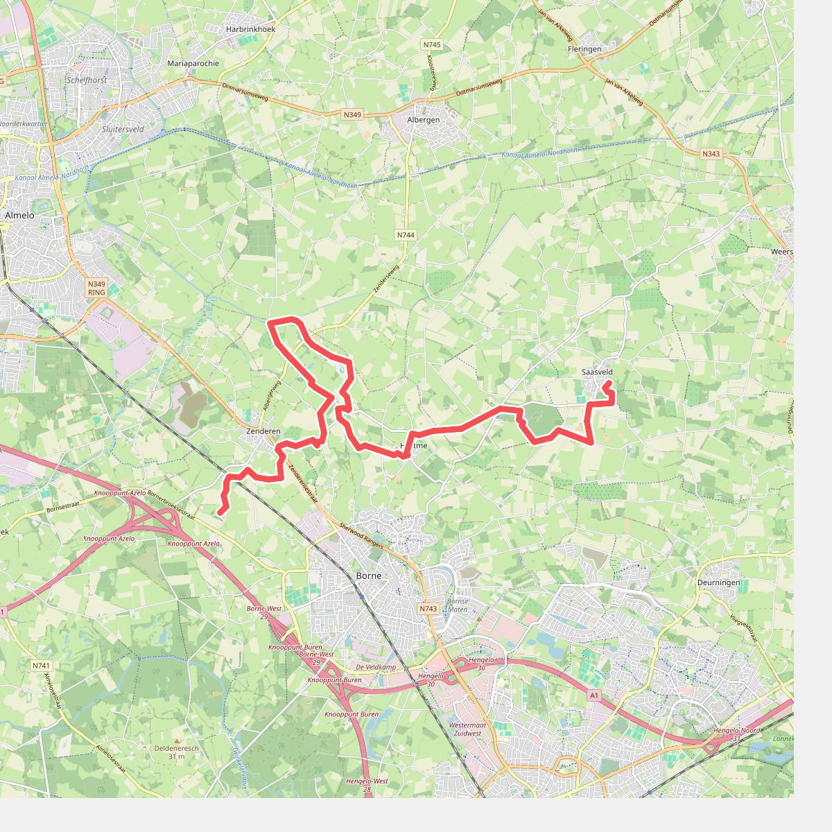 Saasveld - Zenderen · Hilligenpad etappe 5