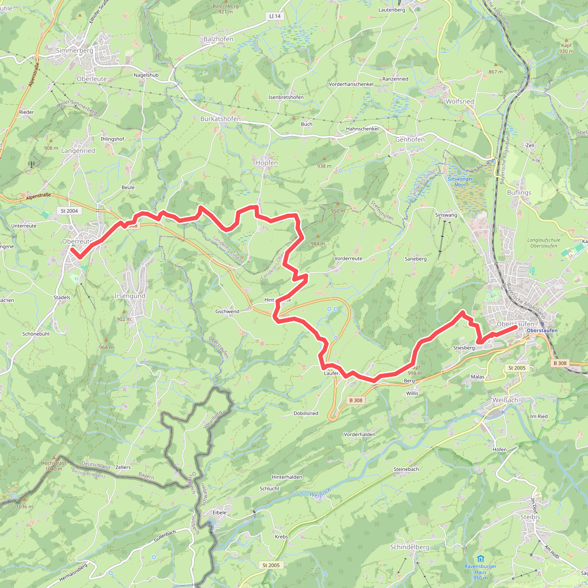 Wandertrilogie Etappe 36 Oberstaufen-Oberreute