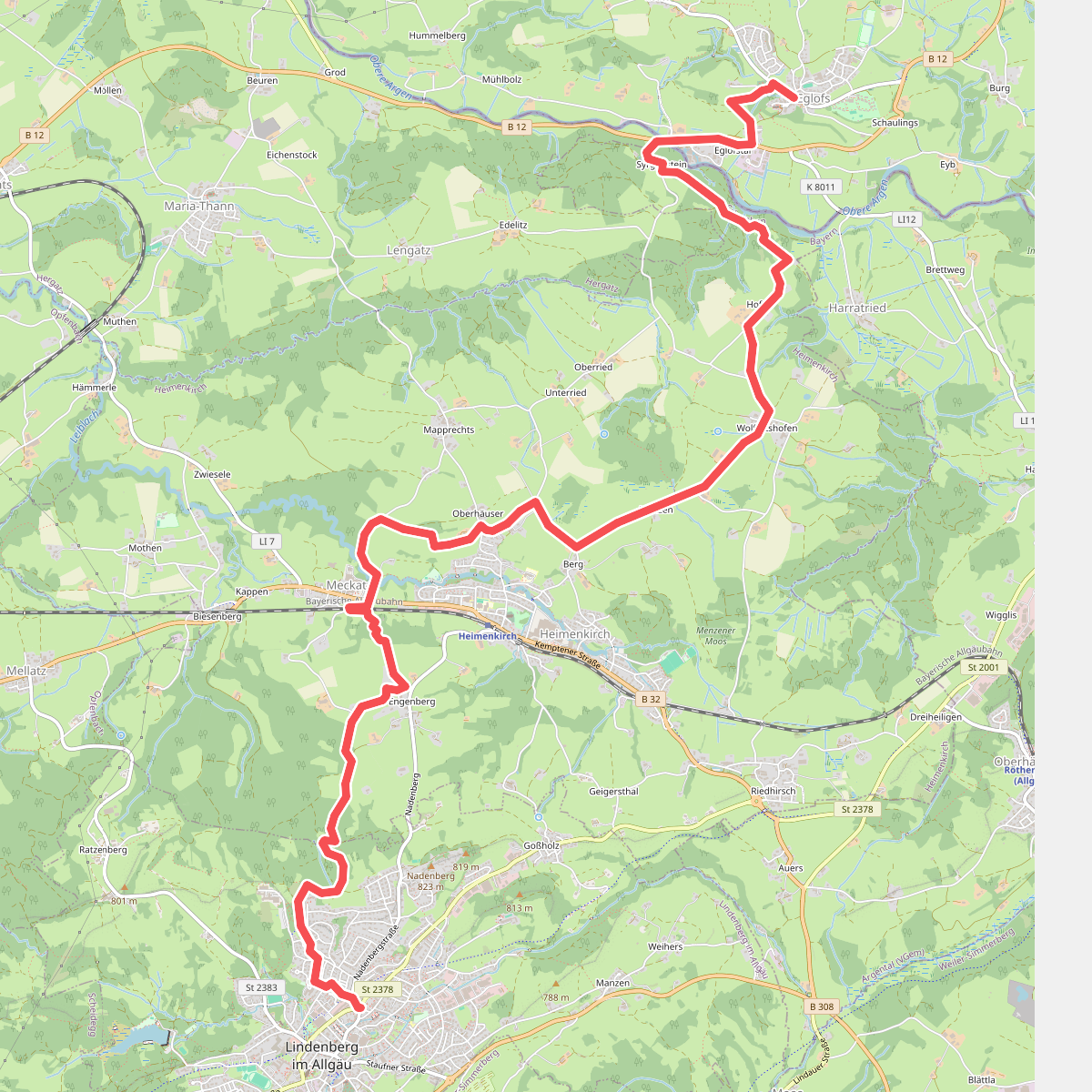 Wandertrilogie Etappe 40 Lindenberg-Eglofs