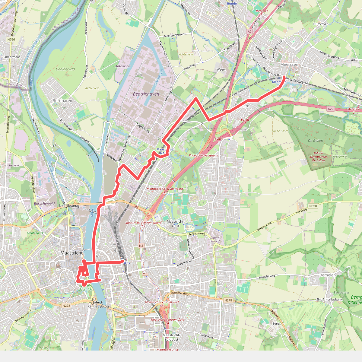 Maastricht - Meerssen · Via Belgica etappe 1