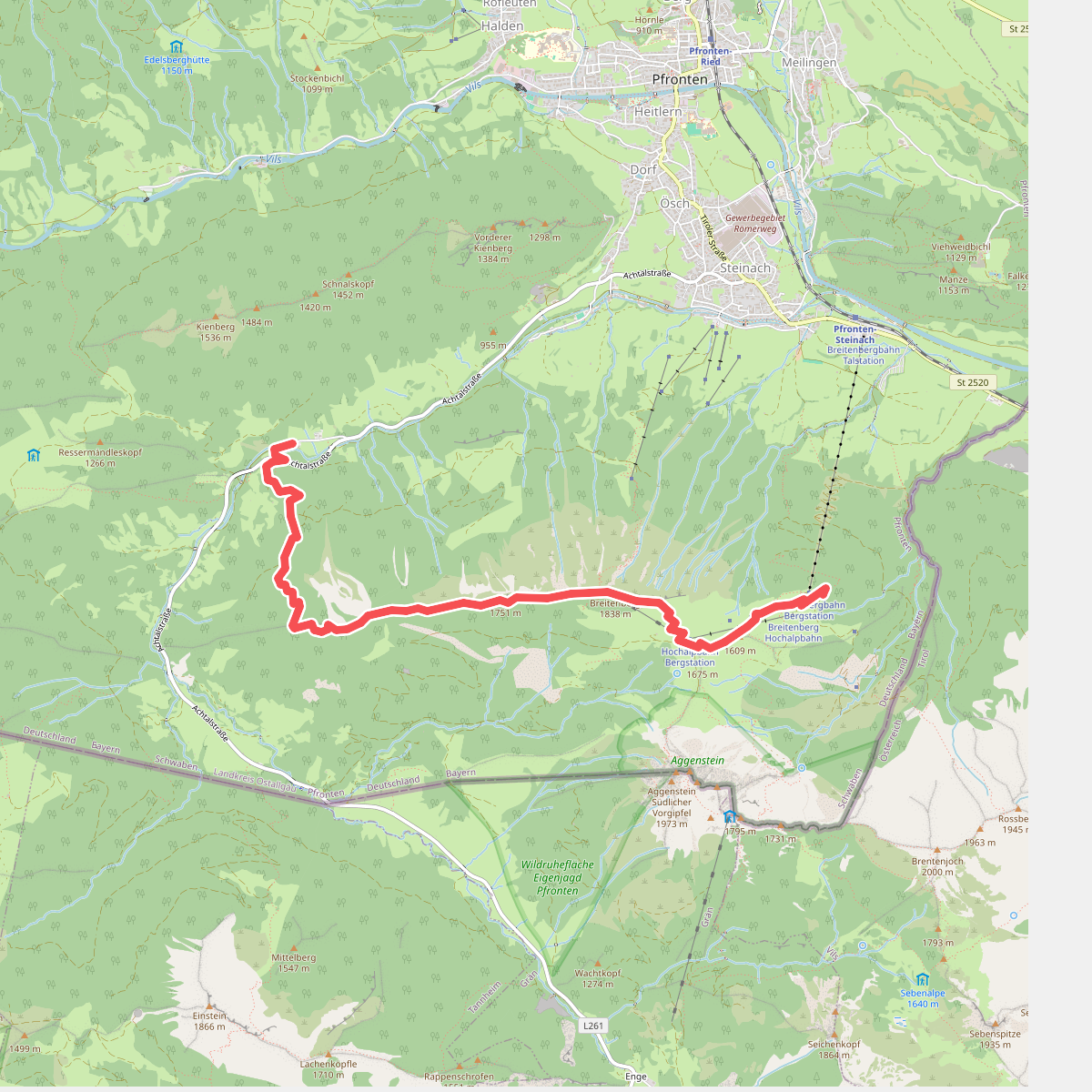 Breitenbergbahn -Ostlerhütte - Fallmühle