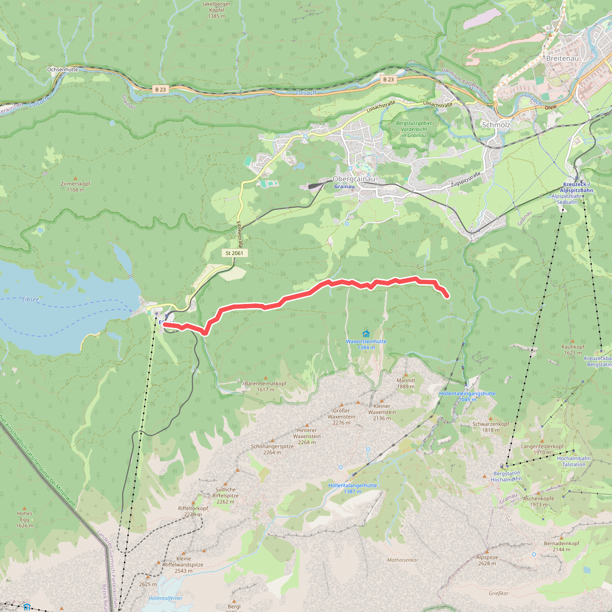 Höhenweg Höllental Eibsee
