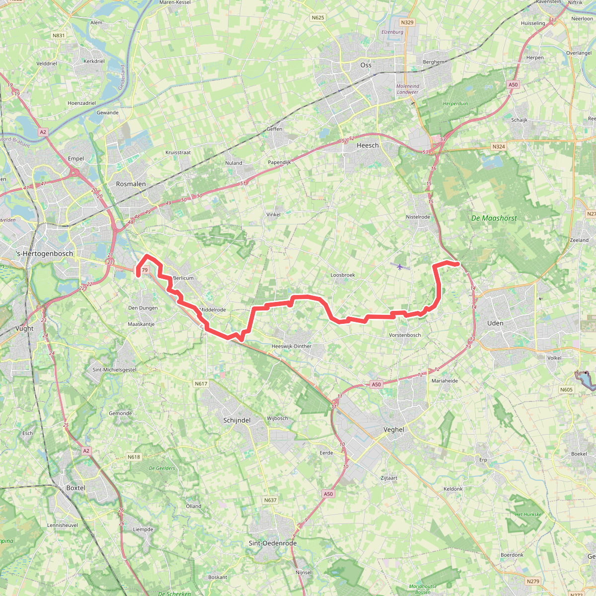 Poeldonk - A50 · Hertogenpad etappe 5