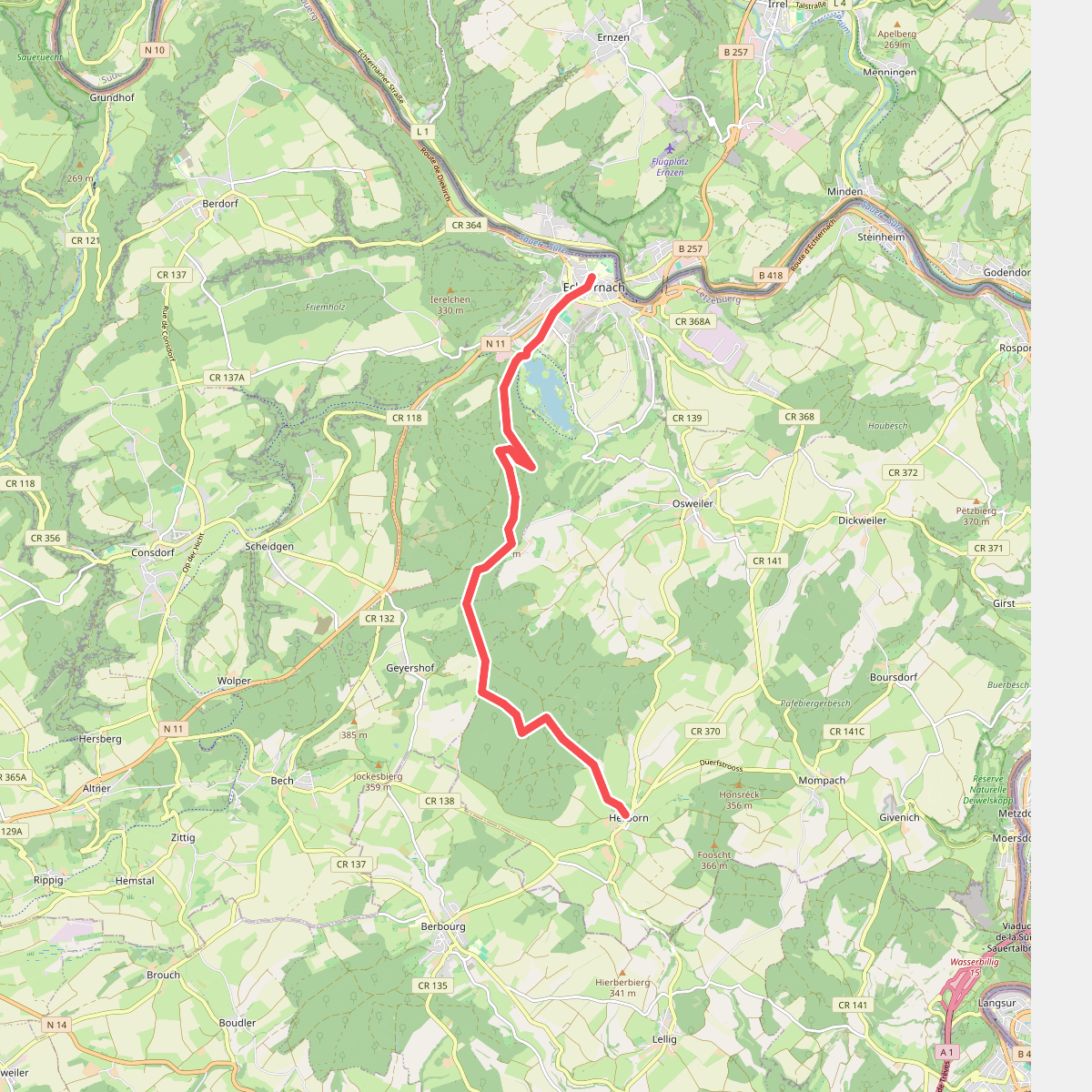 Hernborn - Echternach · Mullerthal Trail etappe 4
