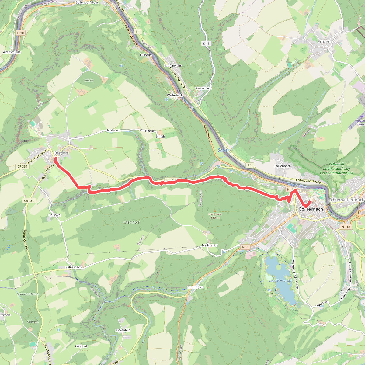 Echternach - Berdorf · Mullerthal Trail etappe 5