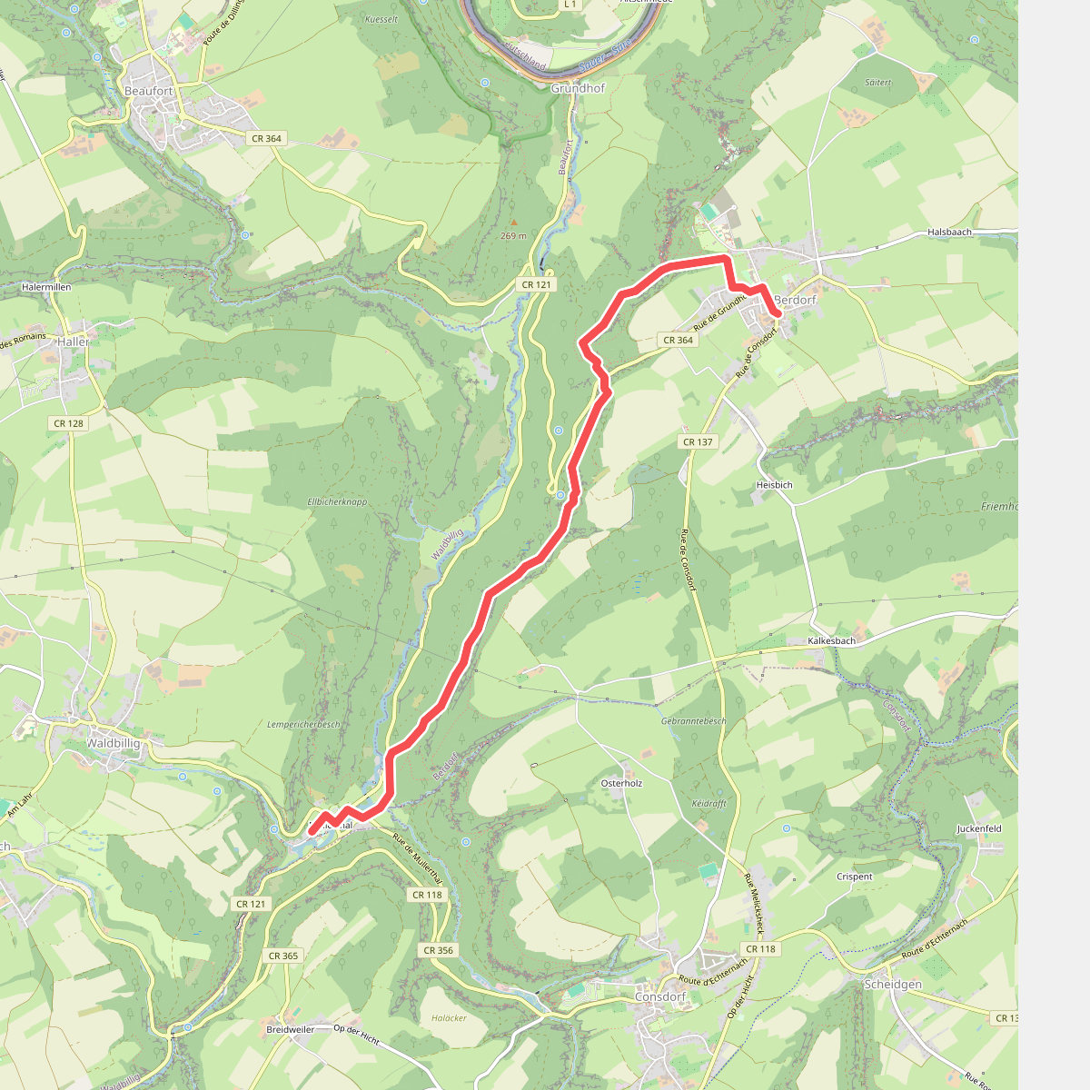 Berdorf - Mullerthal · Mullerthal Trail etappe 6