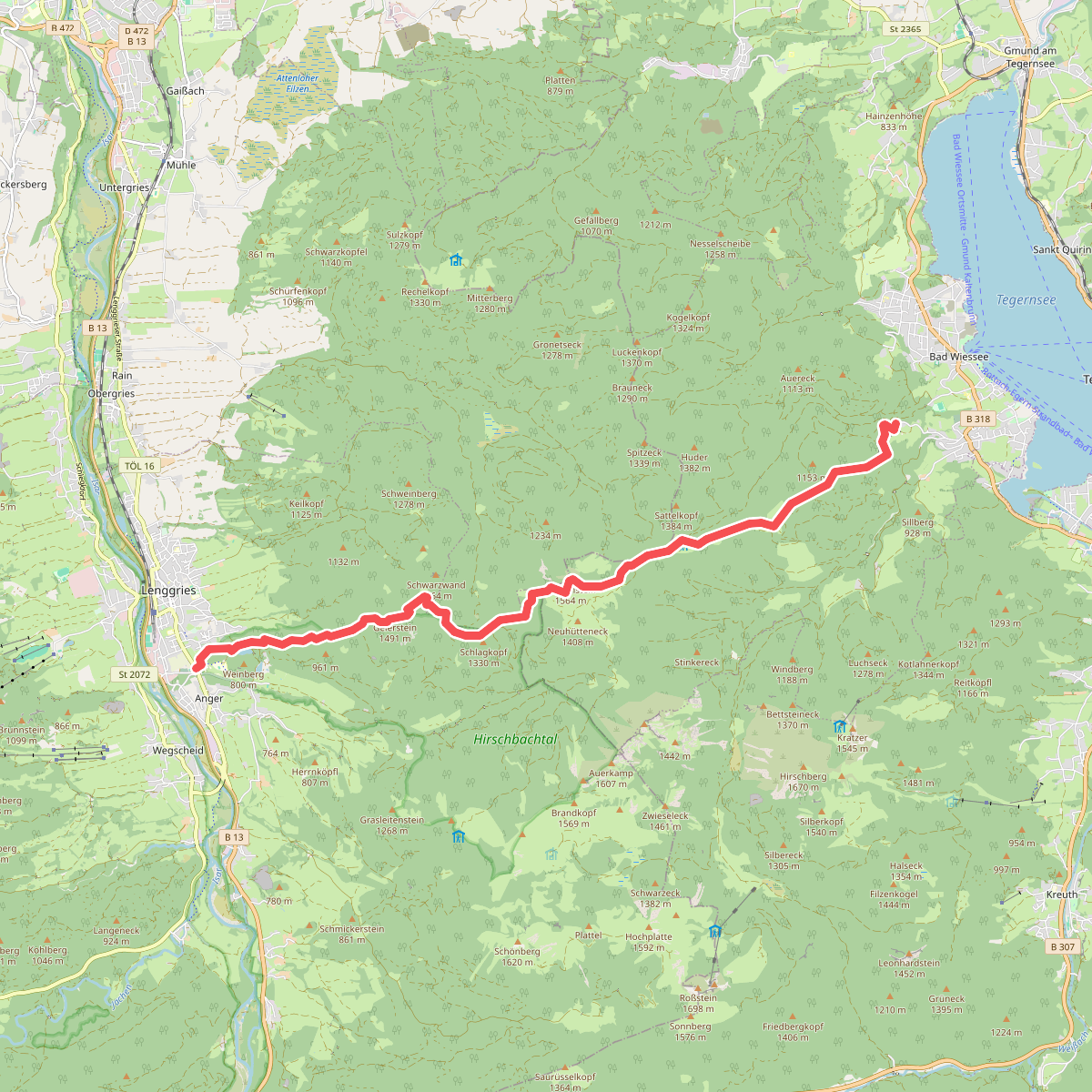Wanderweg 611 - Bayerische Voralpen