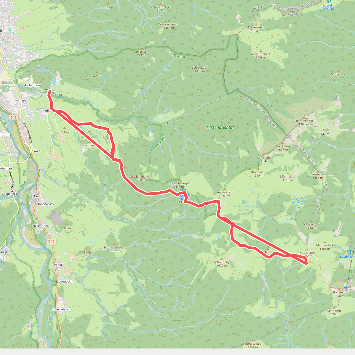 Wanderweg 621 - Bayerische Voralpen