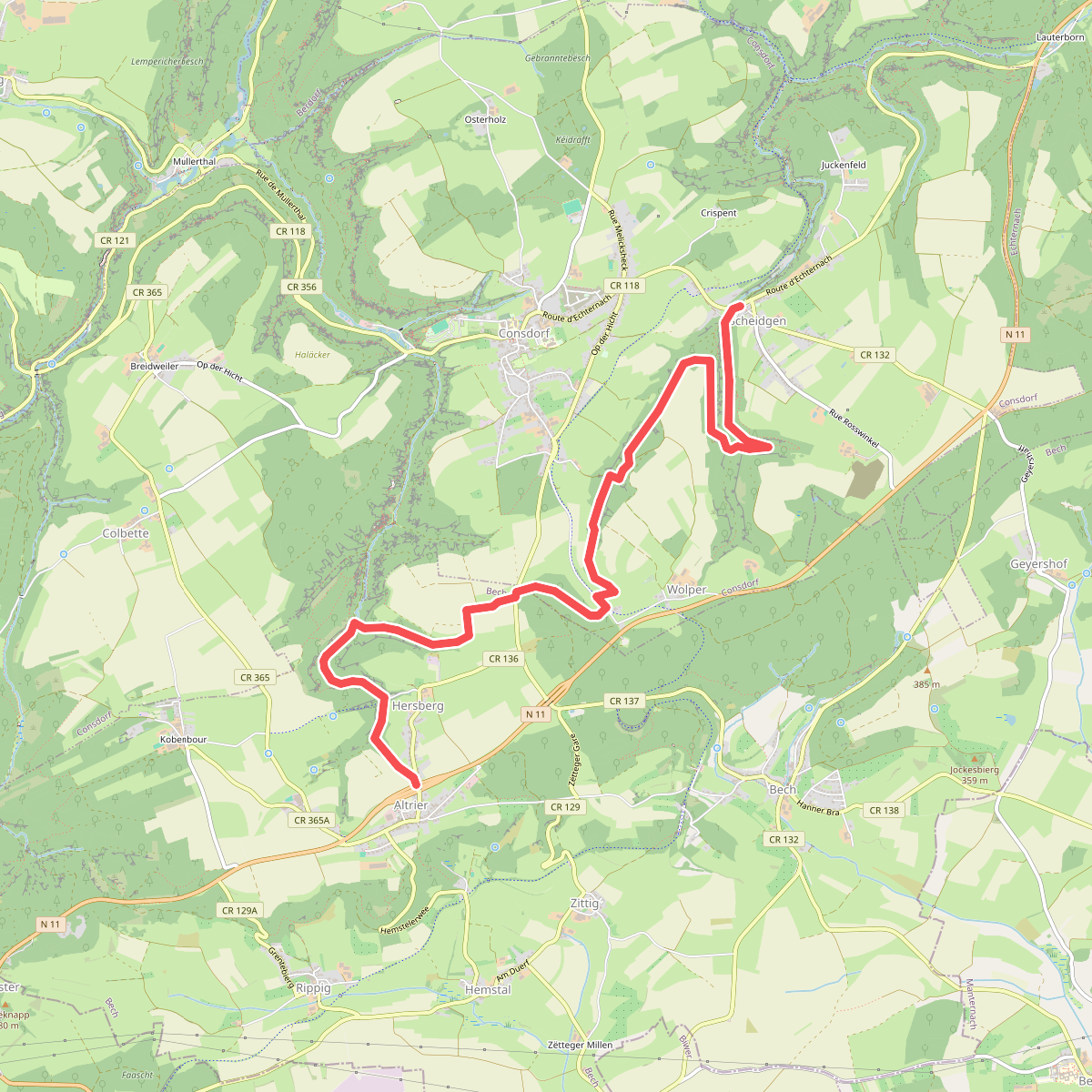 Hersberg - Scheidgen · Mullerthal Trail etappe 12