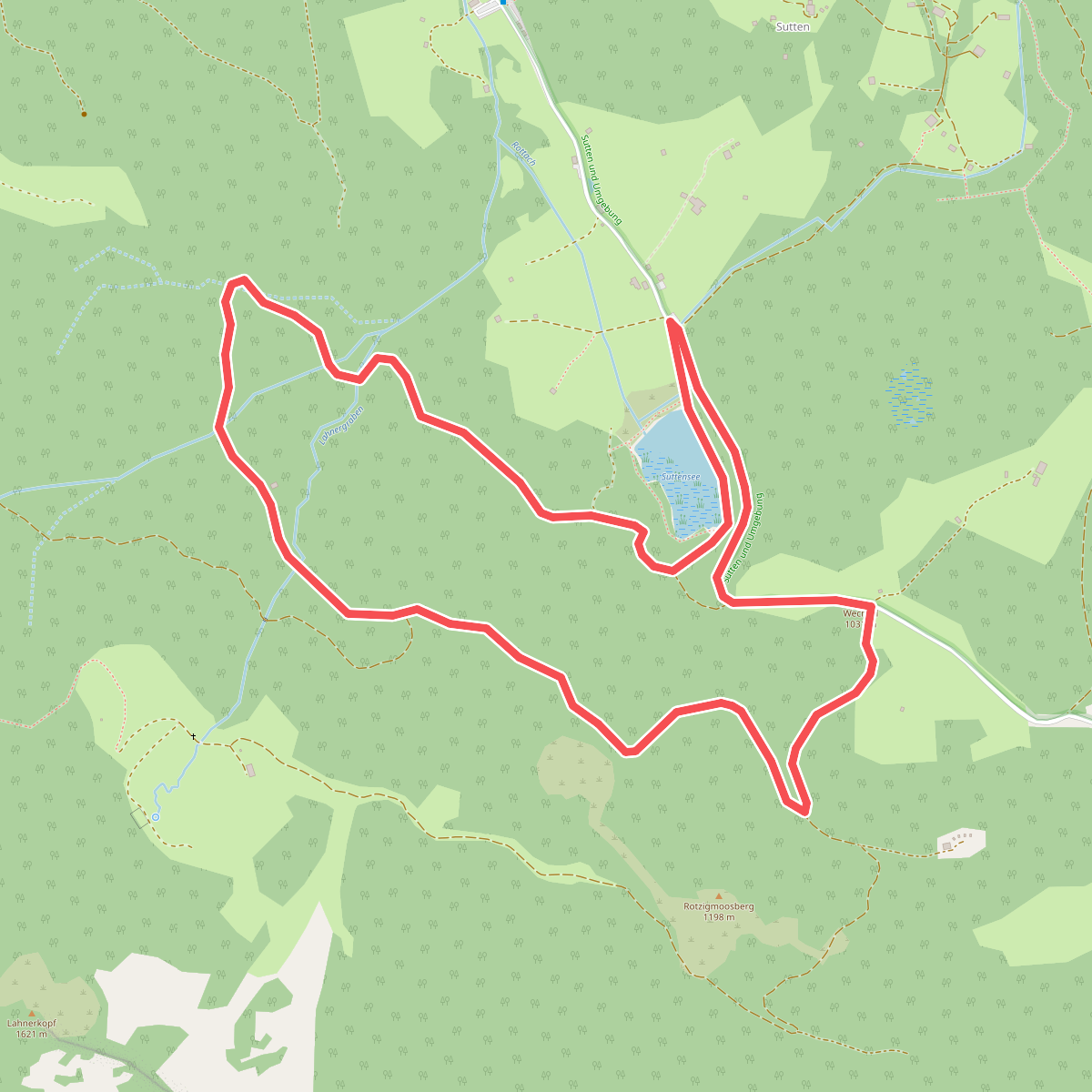 Rundweg 1 1/2 Std Sutten