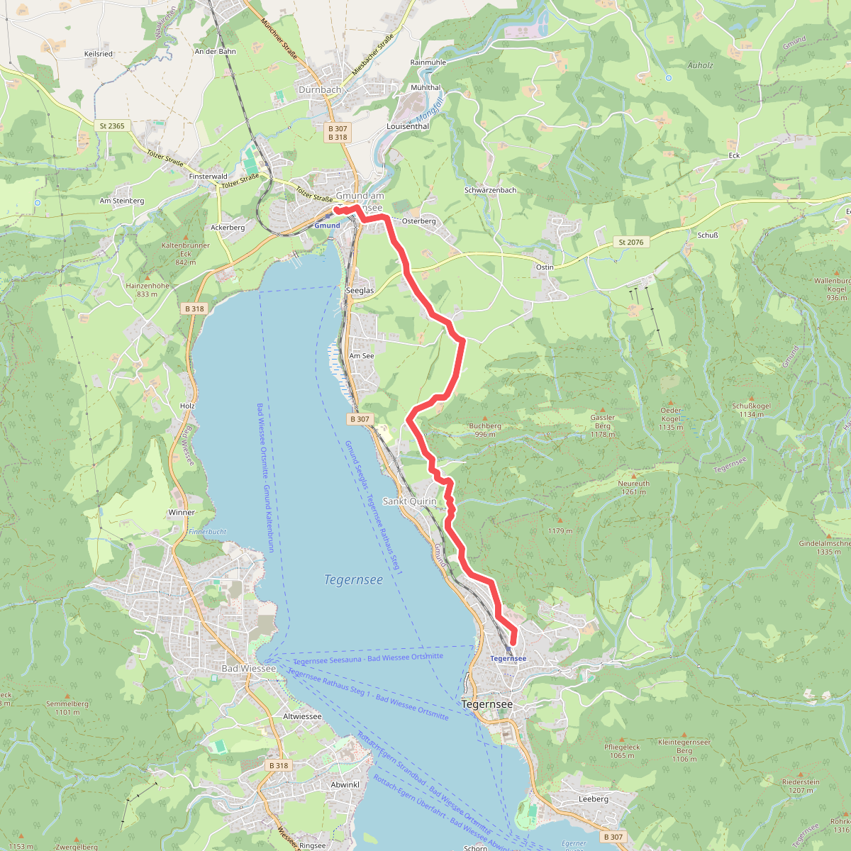 510 - Hohenweg Gmund-Tegernsee, Tegernseer Höhenweg