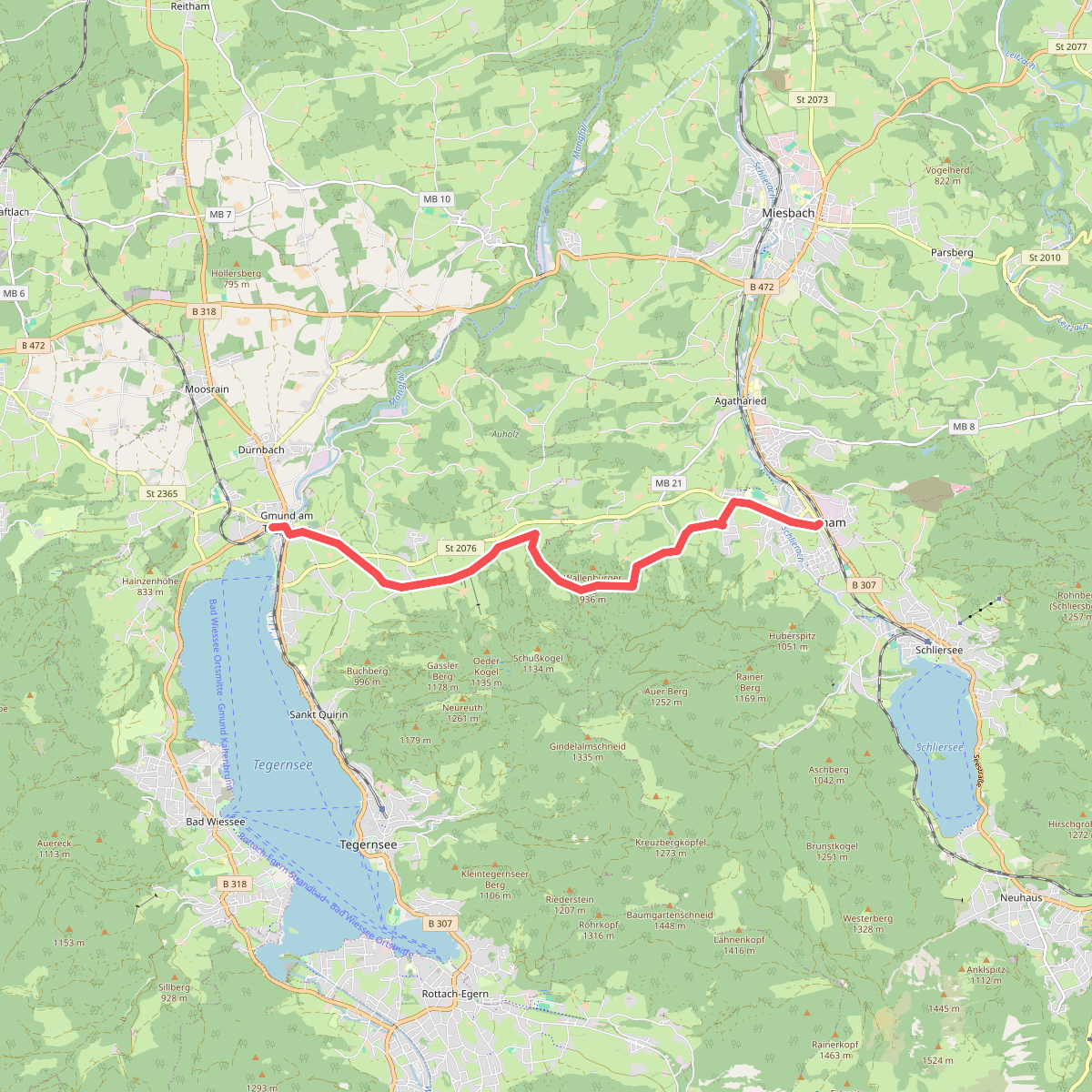 Wanderweg 515 - Hausham/Gmund am Tegernsee