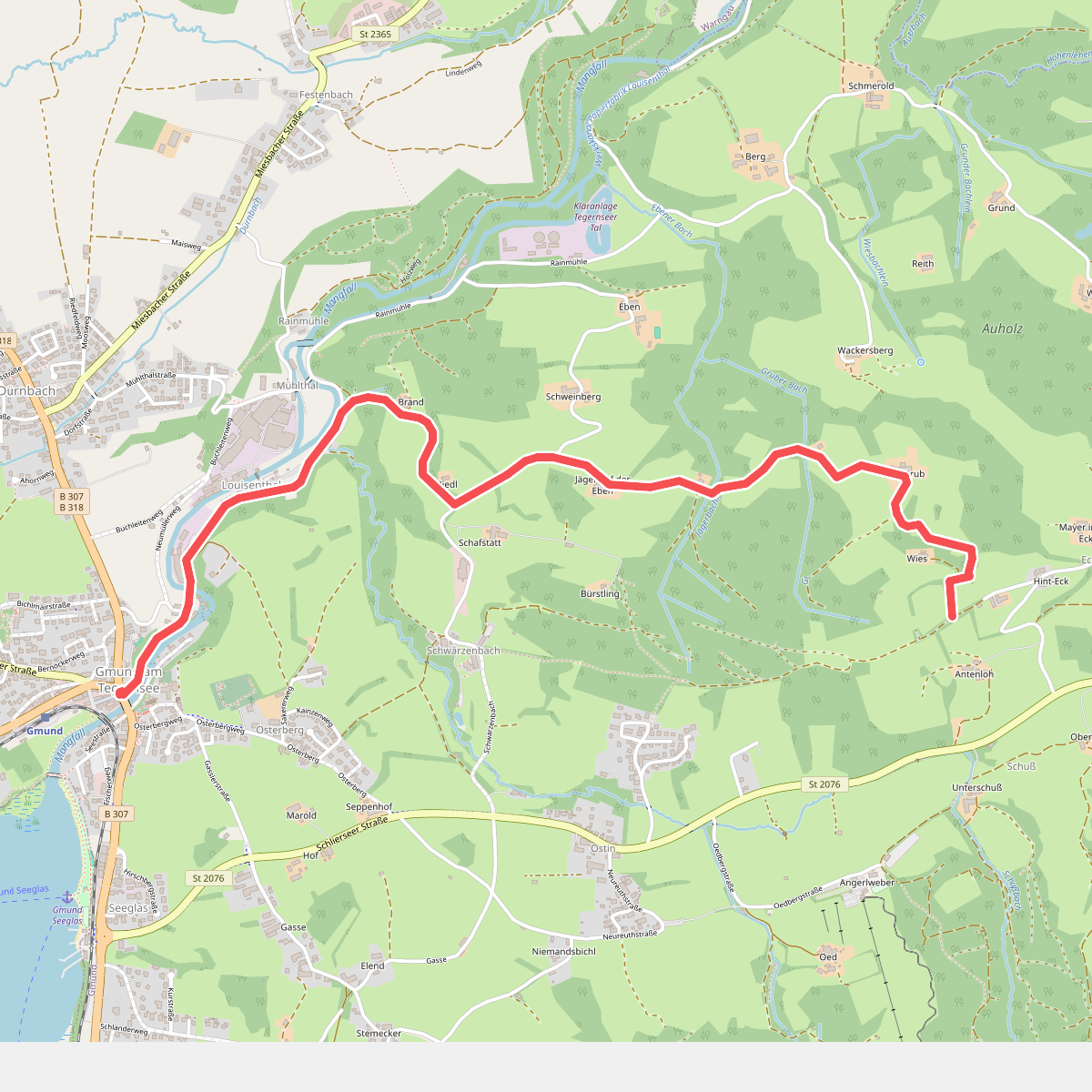 Wanderweg 549 - Gmund am Tegernsee Richtung Miesbach
