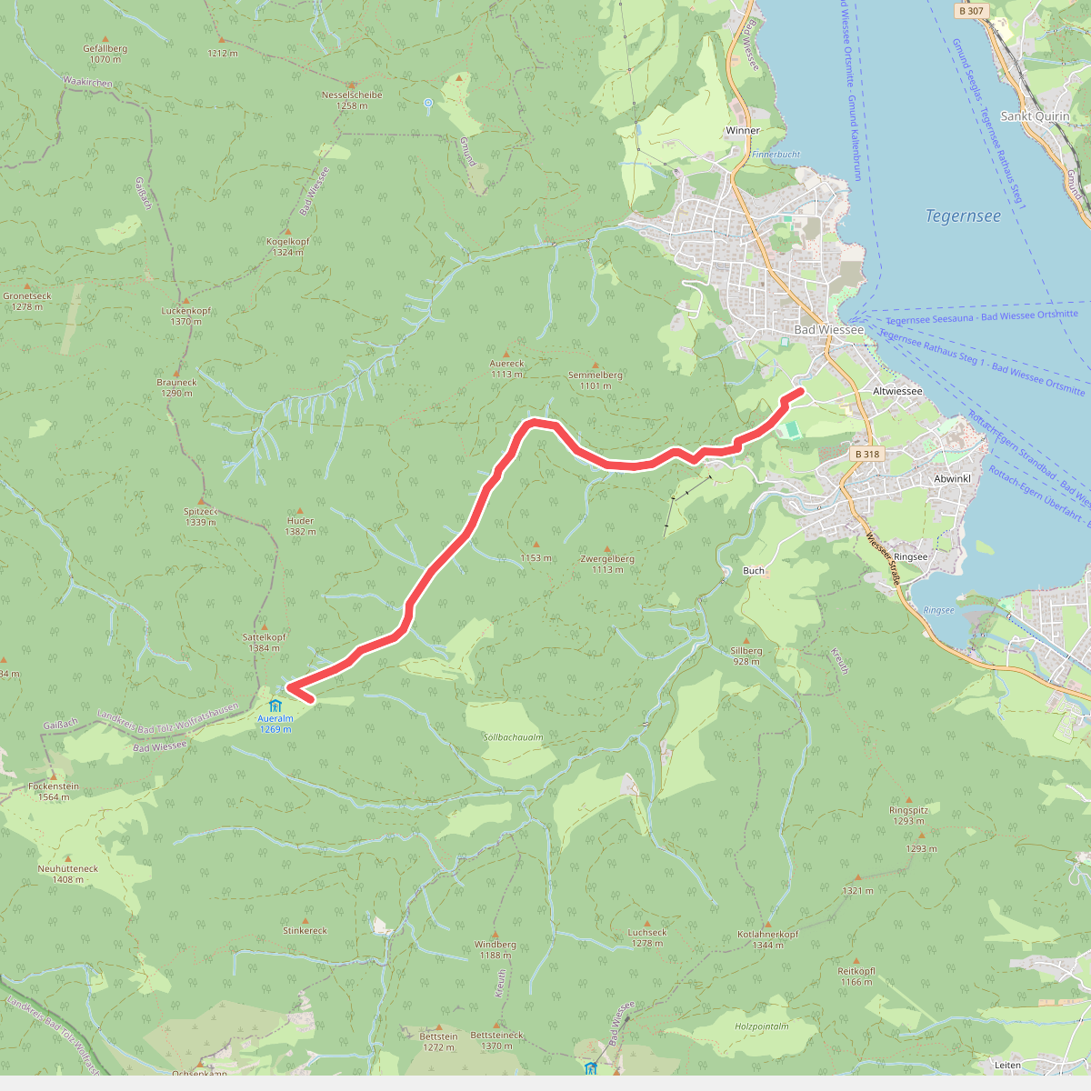 Wanderweg 611a - Bayerische Voralpen