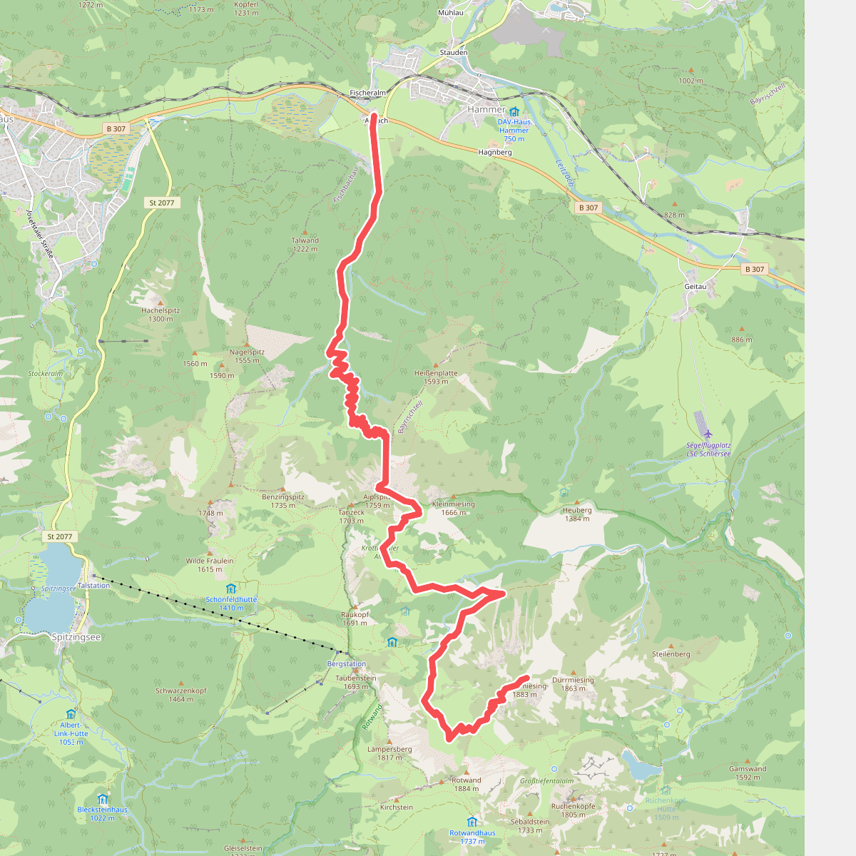 Wanderweg 641 - Spitzingsee