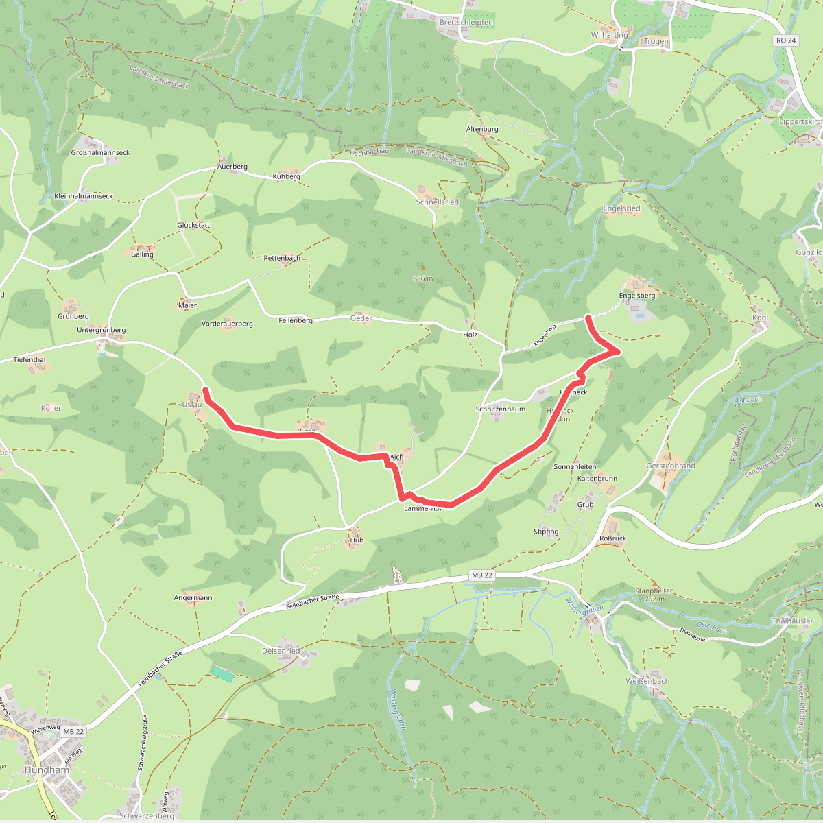 Wanderweg 590a - Fischbachau