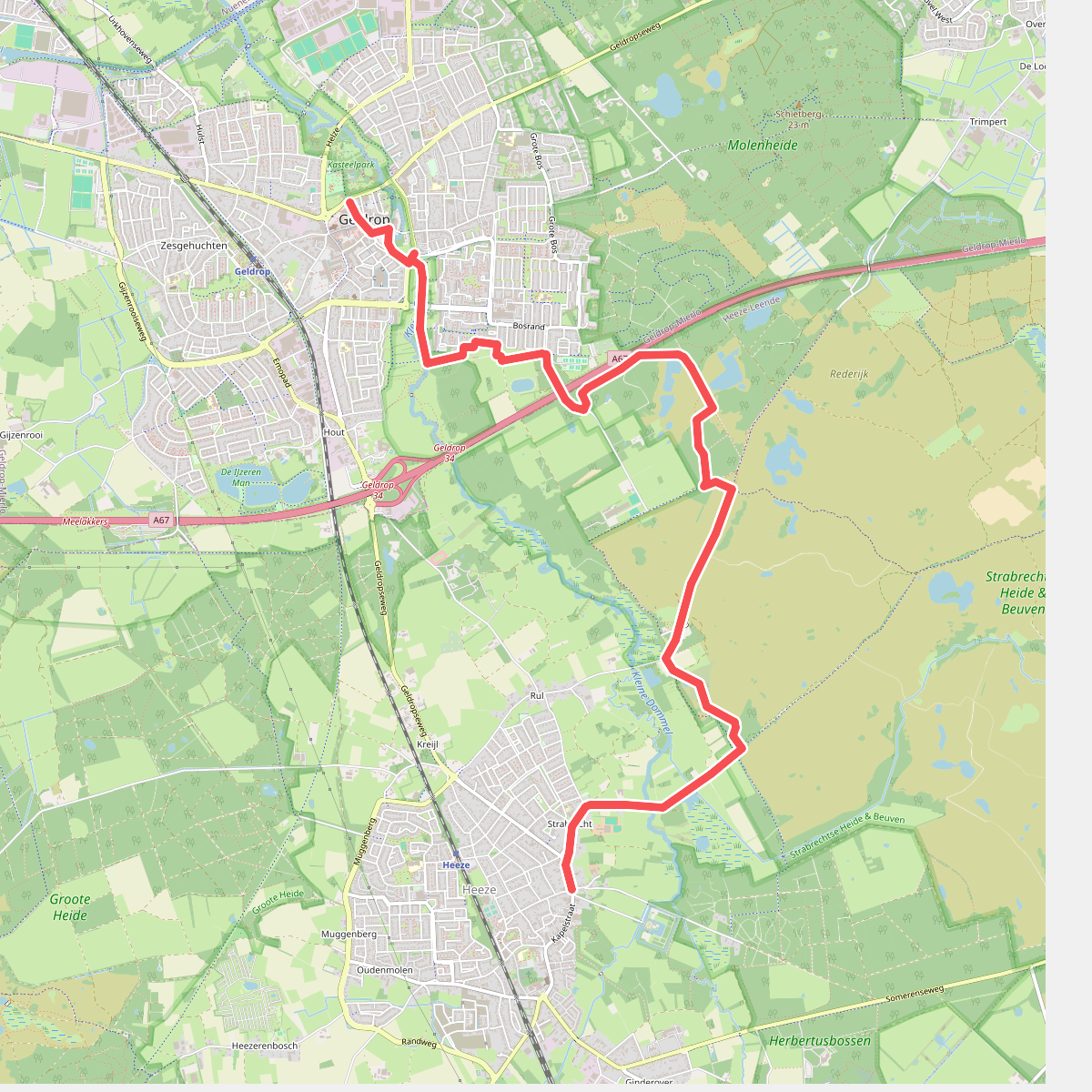 Boschlaan - Geldrop · Hertog Hendrikpad etappe 7
