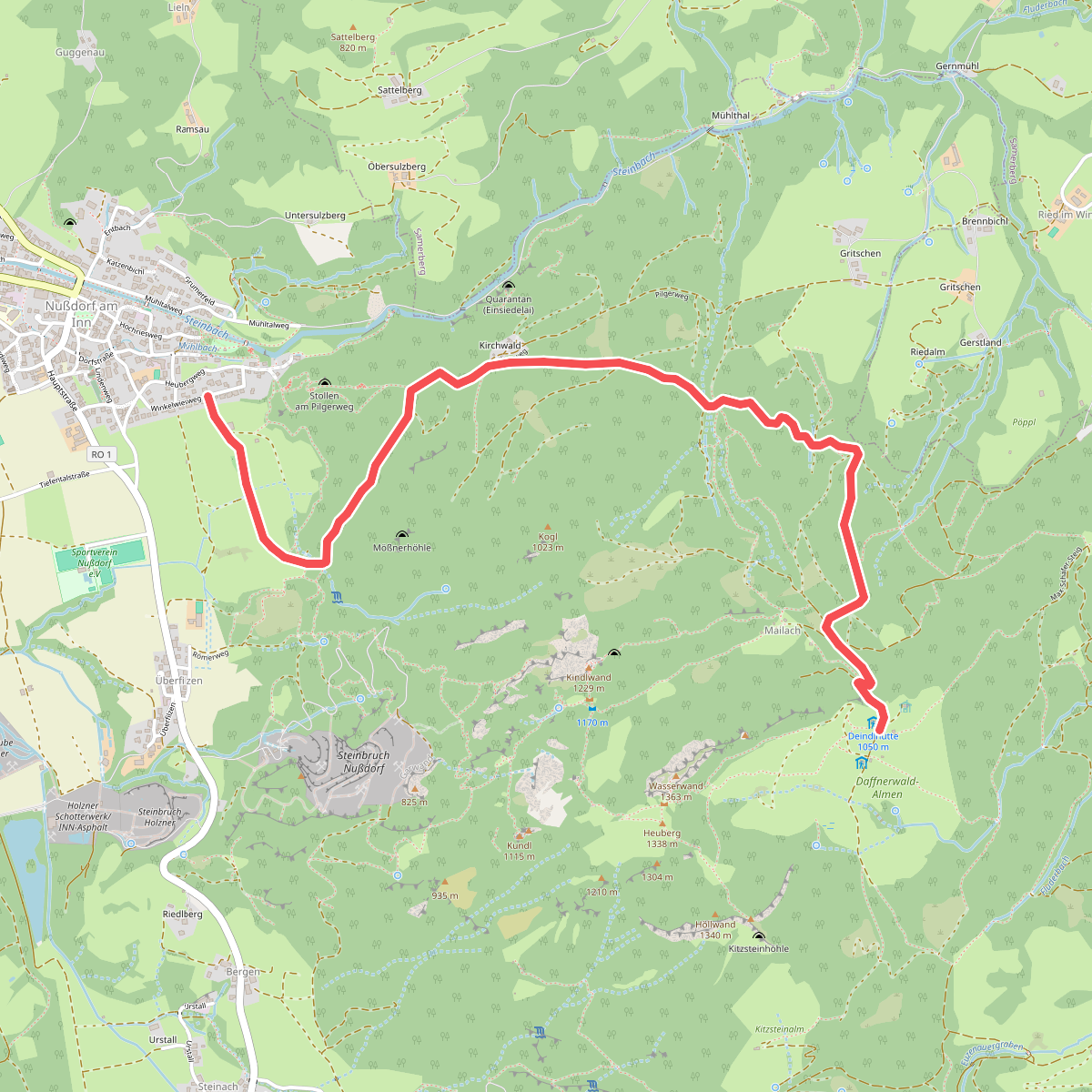 Nußdorf-Kirchwald-Daffnerwaldalm-Heuberg