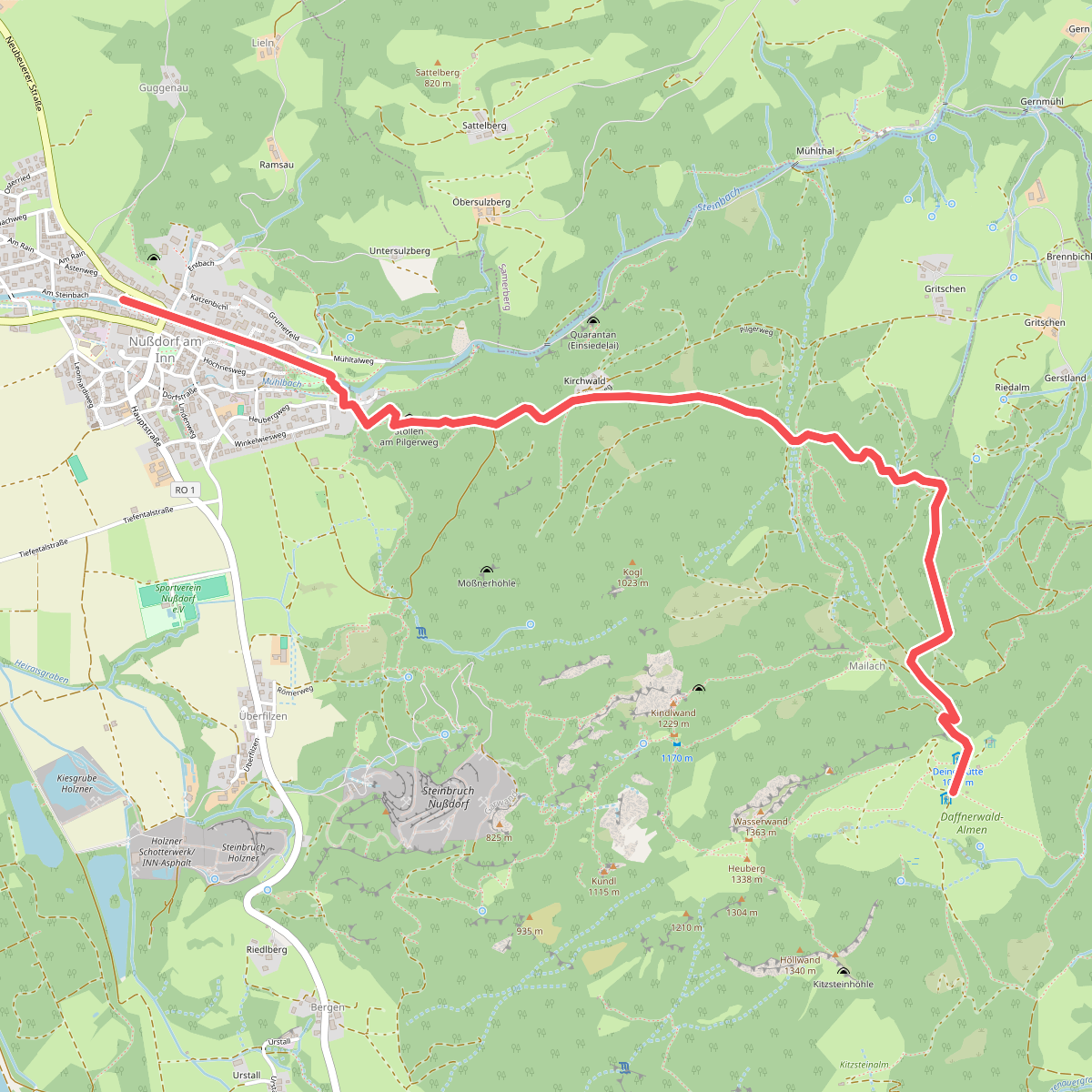 SalzAlpenZugweg Nußdorf/Daffnerwald-Almen