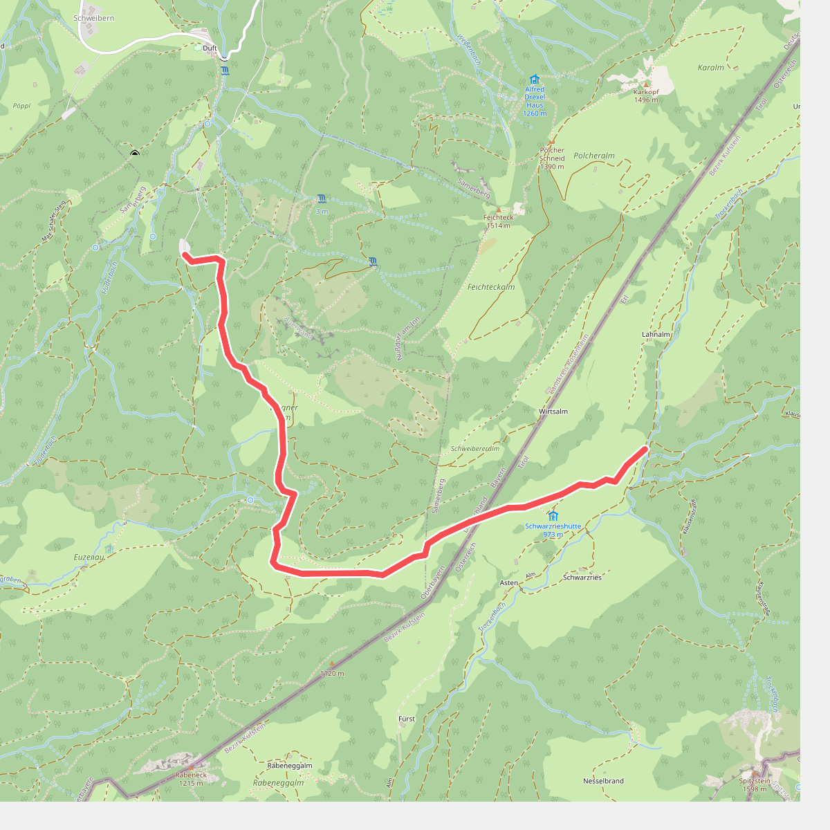 Wanderweg 215b - Hochries