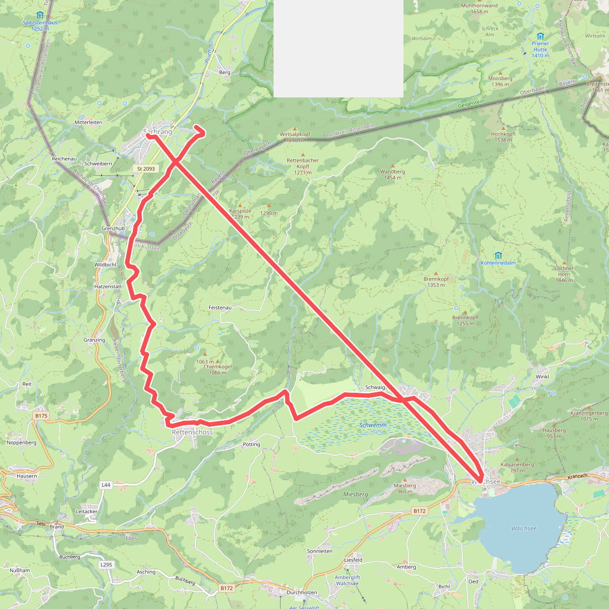 Wanderweg 1 - Von Sachrang nach Walchsee