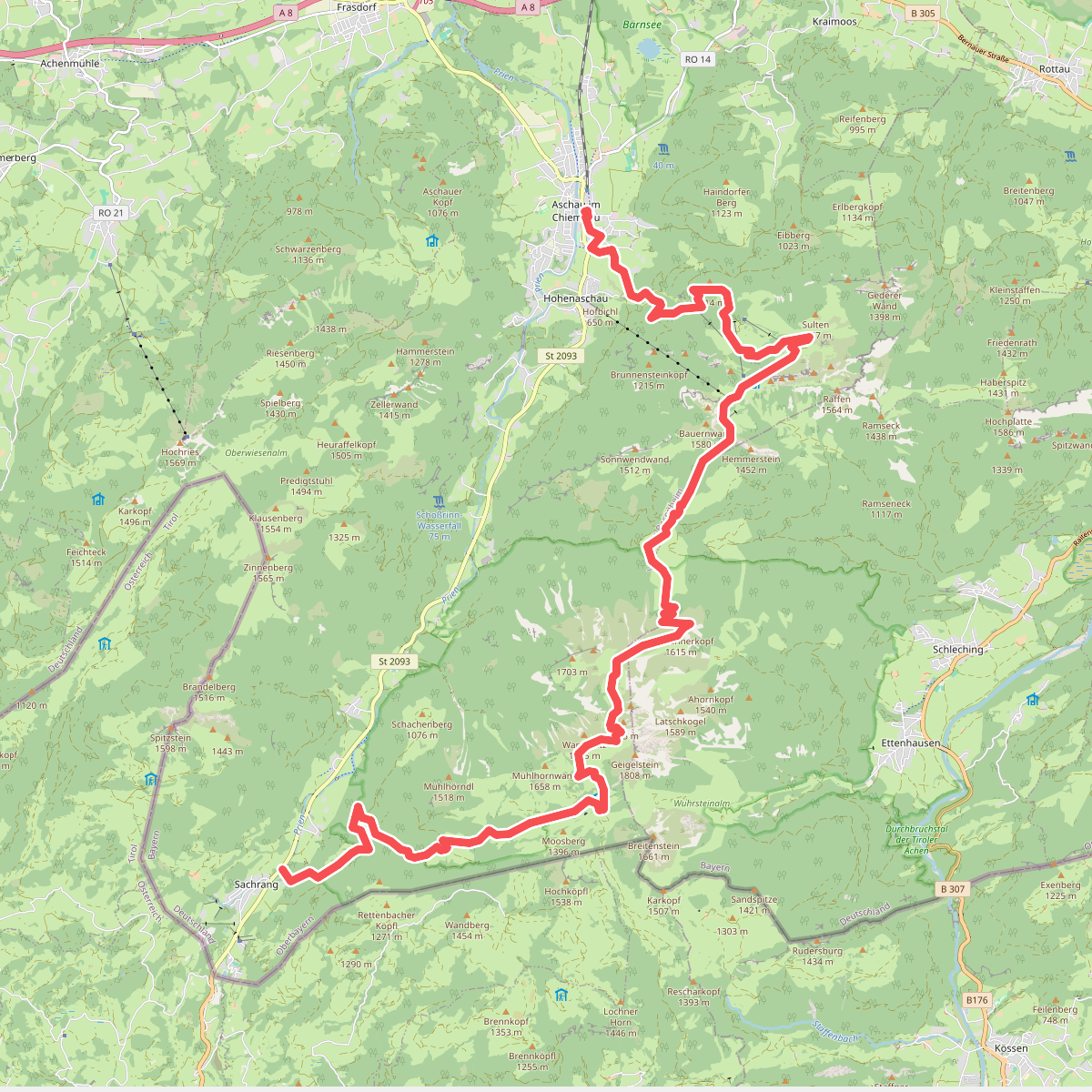 Wanderweg 20 - Über die Kampenwand zum Geigelstein
