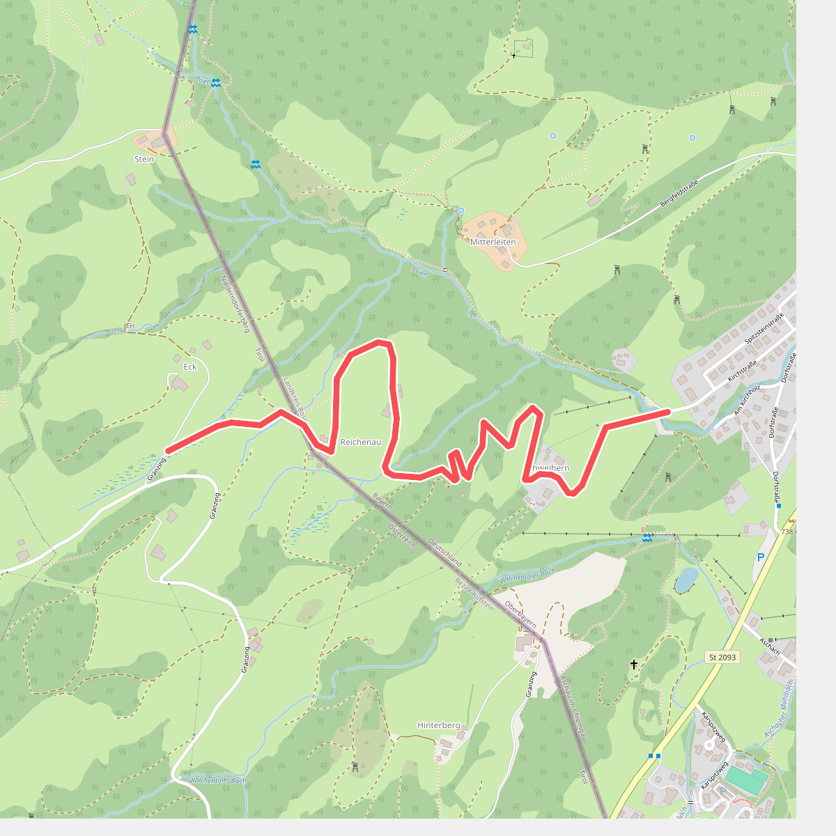 Wanderweg 5 - Von Sachrang zum Gasthof Moosbauer